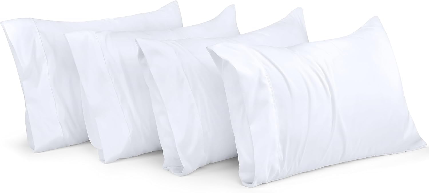 Utopia Bedding King Pillow Cases - 12 Pack - Envelope Closure - Soft Brushed Microfiber Fabric - Shrinkage and Fade Resistant Pillow Covers King Size 20 X 40 Inches (King, White)
