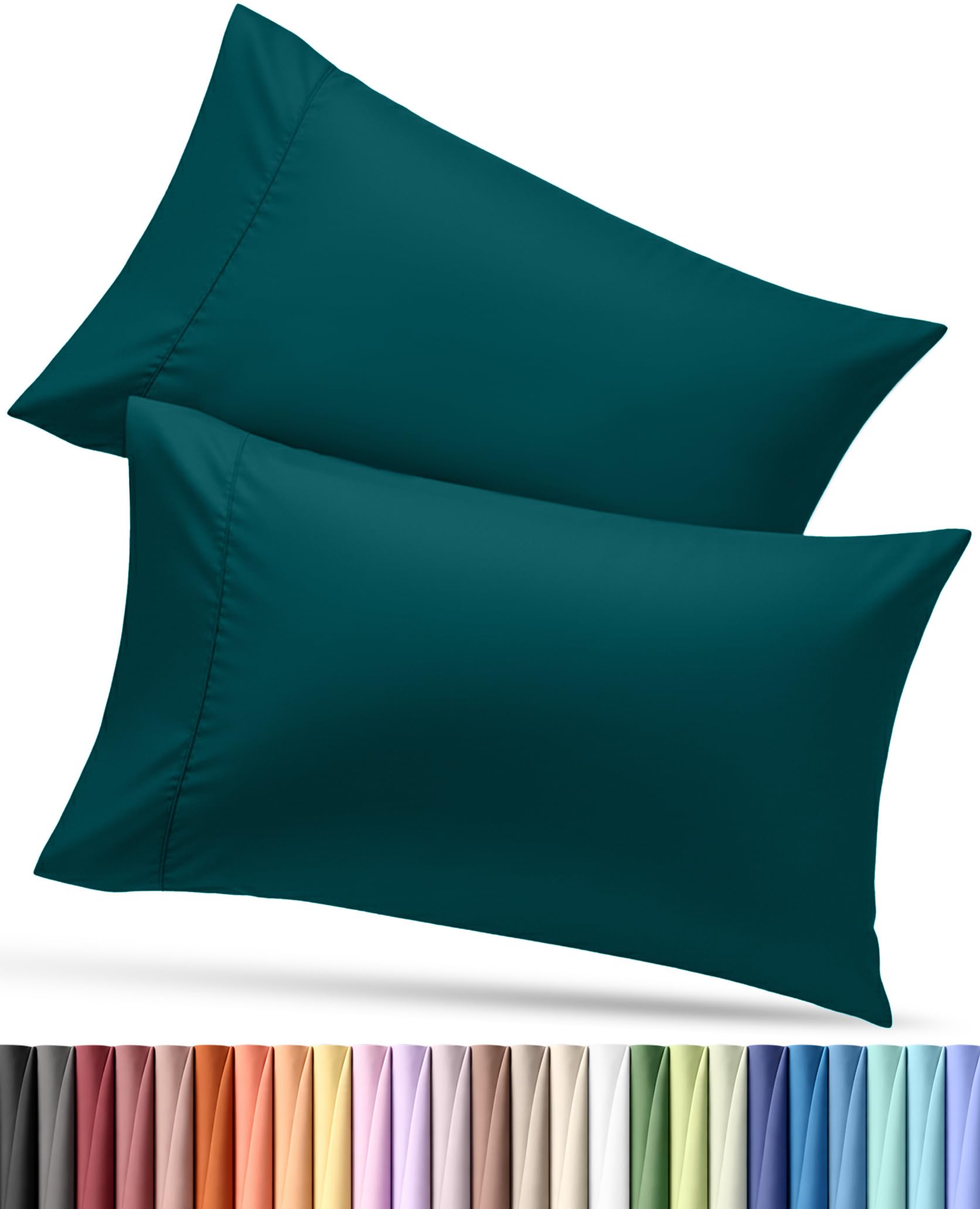 Utopia Bedding King Pillow Cases - 12 Pack - Envelope Closure - Soft Brushed Microfiber Fabric - Shrinkage and Fade Resistant Pillow Covers King Size 20 X 40 Inches (King, White)