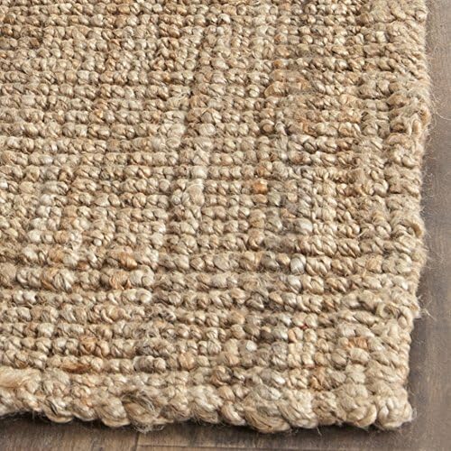 SAFAVIEH Area Rug 8x10 - Natural Fiber Collection - Large - Natural Brown, Handmade Jute, Farmhouse Style, Chunky Textured Thick Pile (NF447A)
