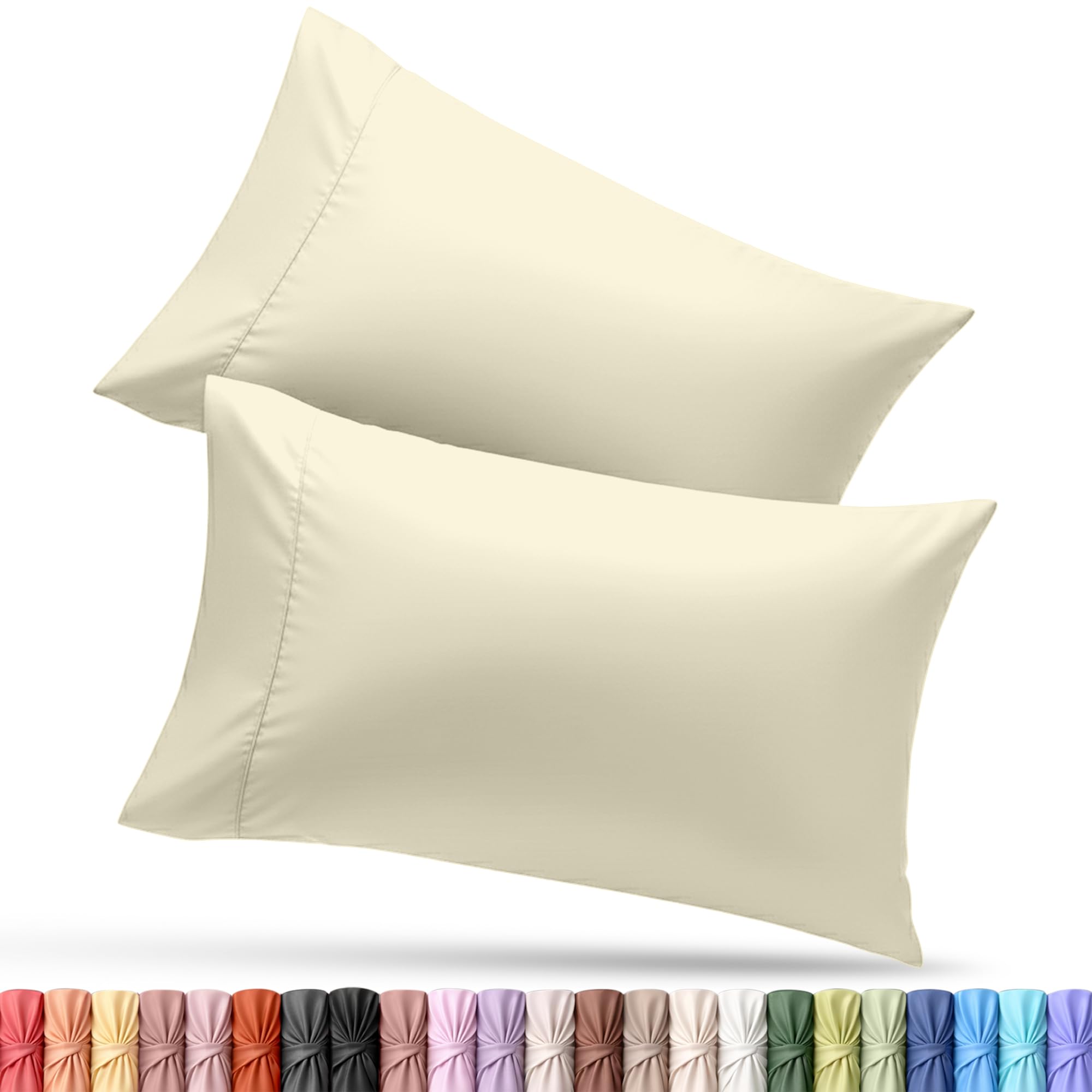 Utopia Bedding King Pillow Cases - 12 Pack - Envelope Closure - Soft Brushed Microfiber Fabric - Shrinkage and Fade Resistant Pillow Covers King Size 20 X 40 Inches (King, White)