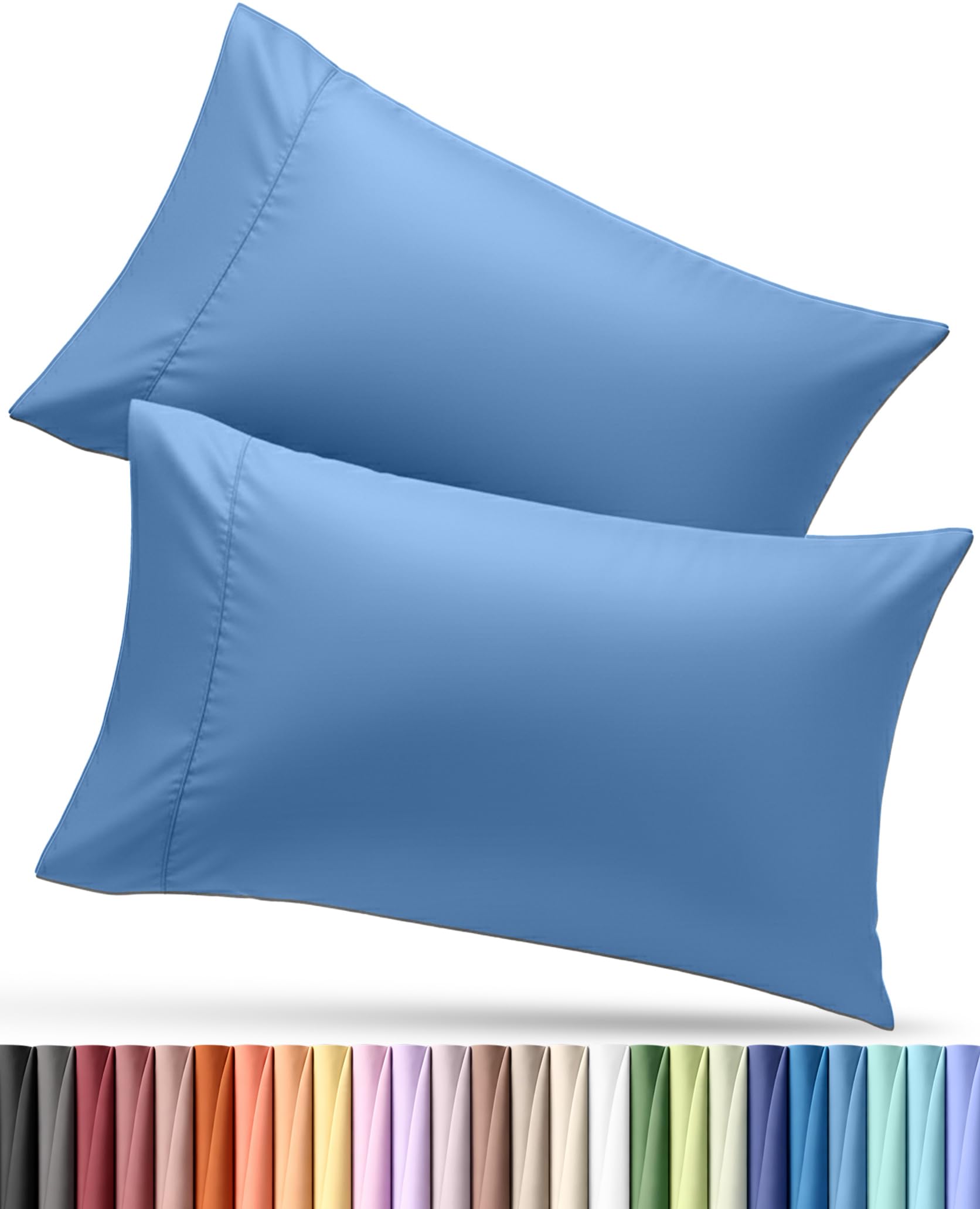 Utopia Bedding King Pillow Cases - 12 Pack - Envelope Closure - Soft Brushed Microfiber Fabric - Shrinkage and Fade Resistant Pillow Covers King Size 20 X 40 Inches (King, White)