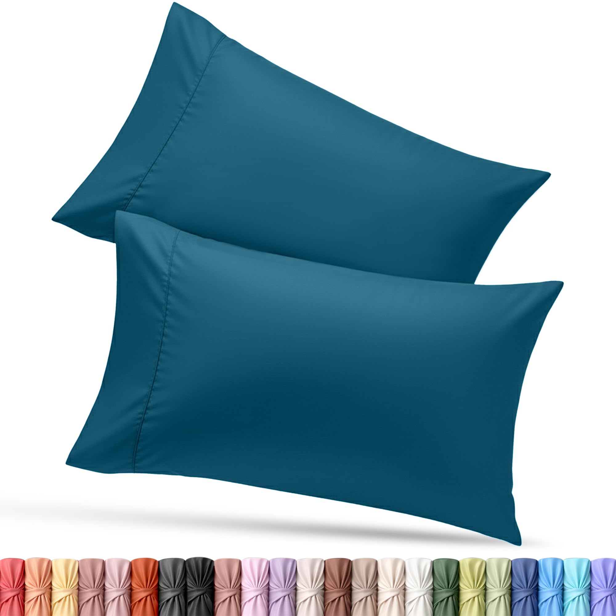 Utopia Bedding King Pillow Cases - 12 Pack - Envelope Closure - Soft Brushed Microfiber Fabric - Shrinkage and Fade Resistant Pillow Covers King Size 20 X 40 Inches (King, White)