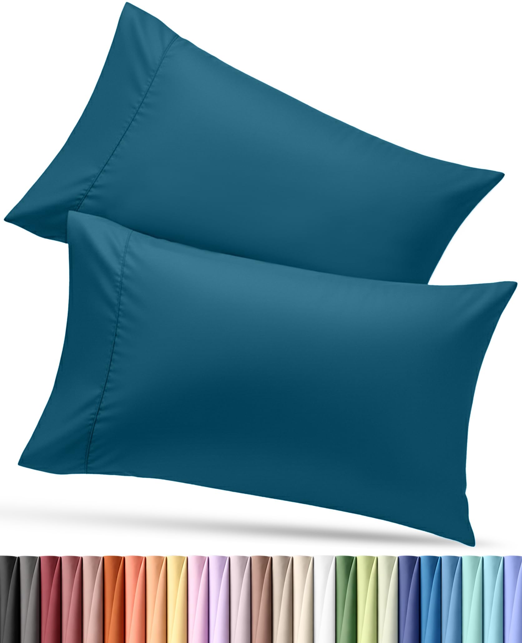 Utopia Bedding King Pillow Cases - 12 Pack - Envelope Closure - Soft Brushed Microfiber Fabric - Shrinkage and Fade Resistant Pillow Covers King Size 20 X 40 Inches (King, White)