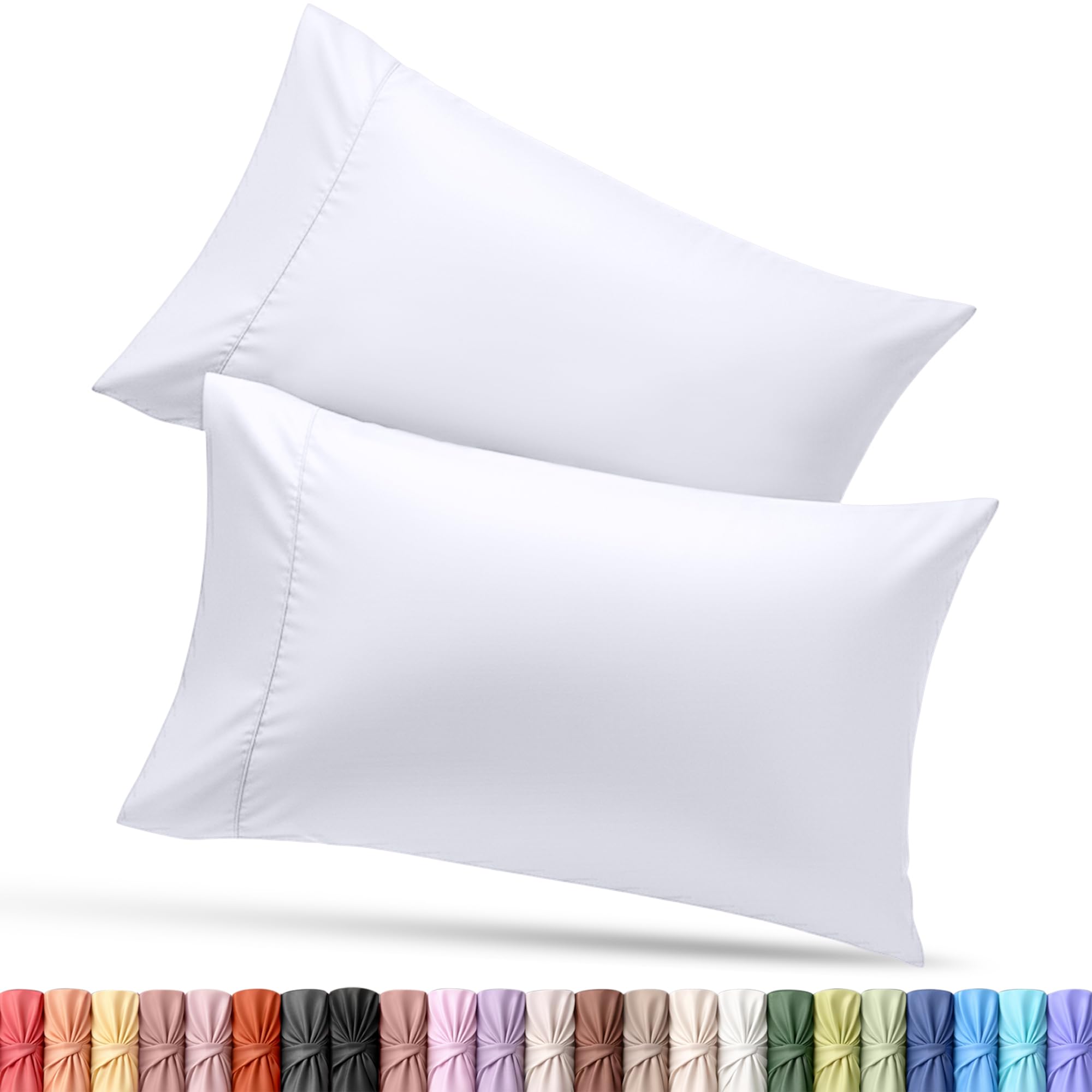 Utopia Bedding King Pillow Cases - 12 Pack - Envelope Closure - Soft Brushed Microfiber Fabric - Shrinkage and Fade Resistant Pillow Covers King Size 20 X 40 Inches (King, White)