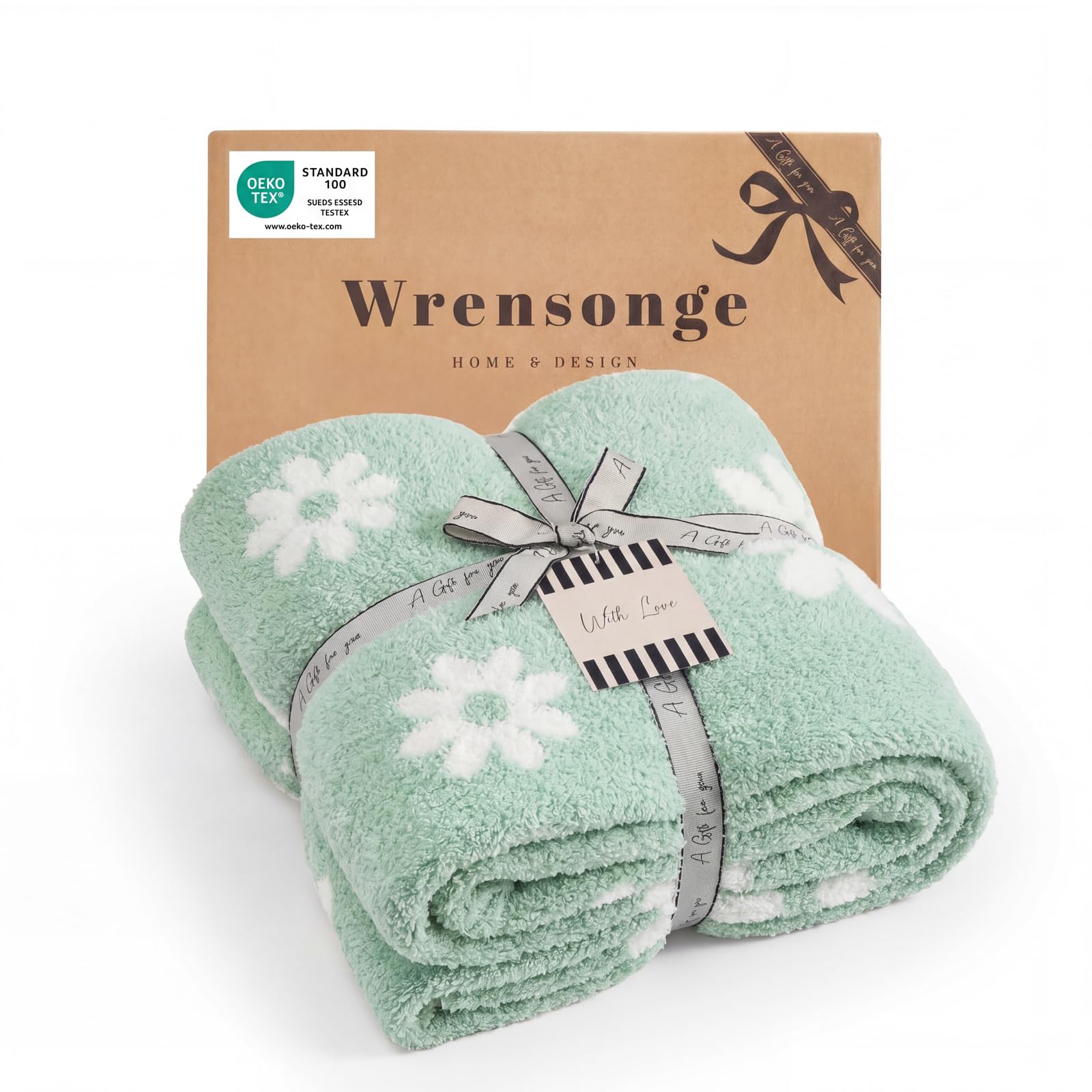 WRENSONGE Throw Blanket Cationic Dyeing Taupe Soft Cozy Fluffy Warm Hand Made Throw Blankets for Couch, Sofa, Chair, Bed, Camping, Picnic, Travel Lightweight Bed Blanket - 50"*60"