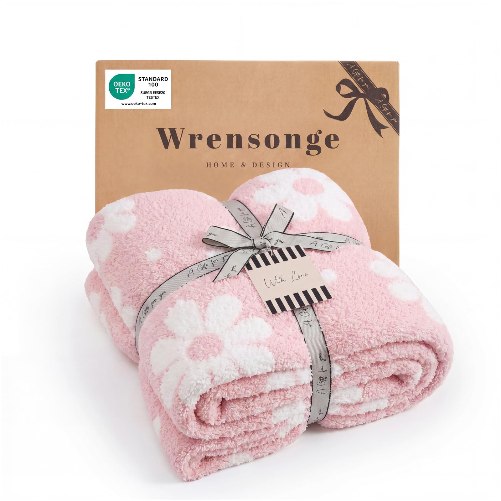 WRENSONGE Throw Blanket Cationic Dyeing Taupe Soft Cozy Fluffy Warm Hand Made Throw Blankets for Couch, Sofa, Chair, Bed, Camping, Picnic, Travel Lightweight Bed Blanket - 50"*60"