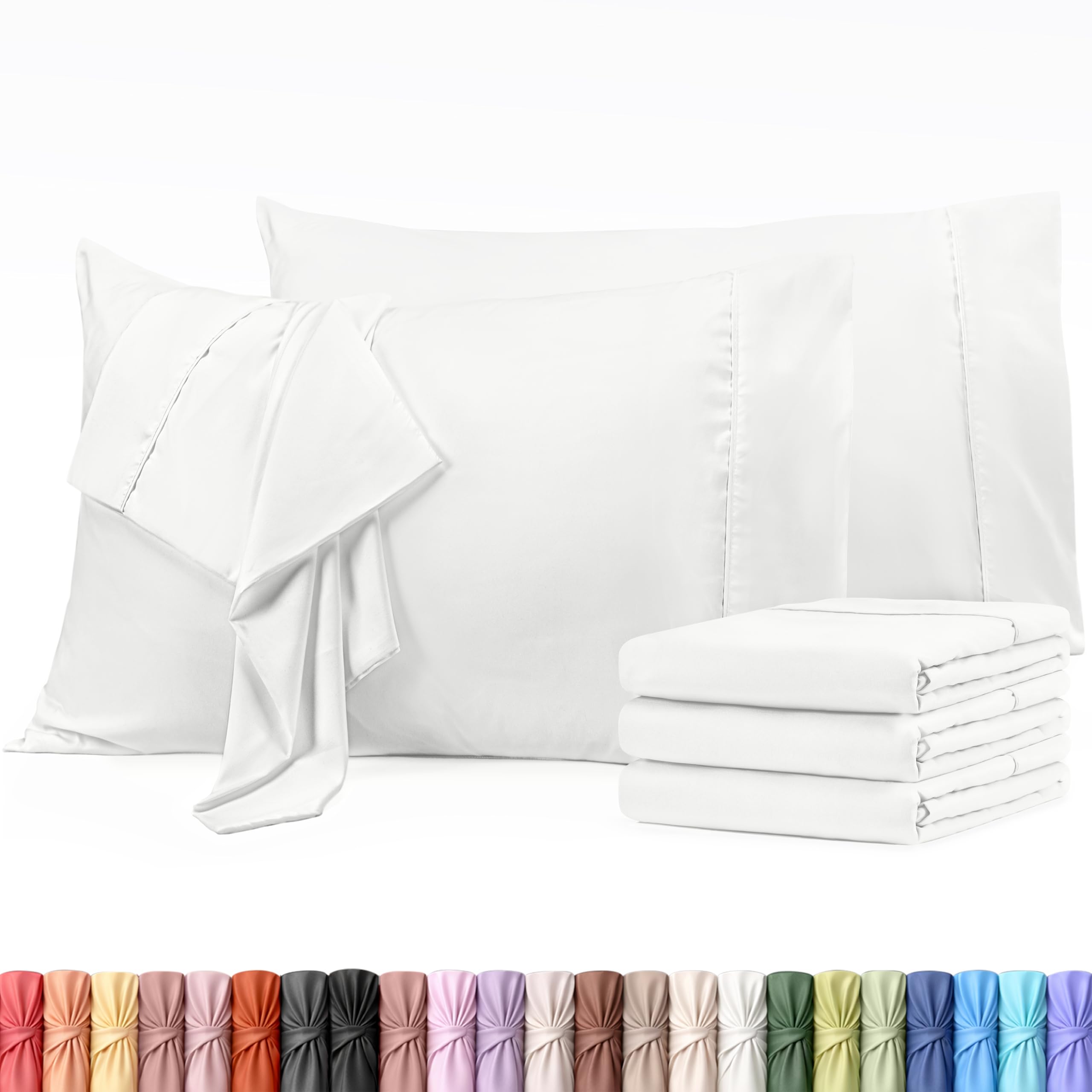 Utopia Bedding King Pillow Cases - 12 Pack - Envelope Closure - Soft Brushed Microfiber Fabric - Shrinkage and Fade Resistant Pillow Covers King Size 20 X 40 Inches (King, White)