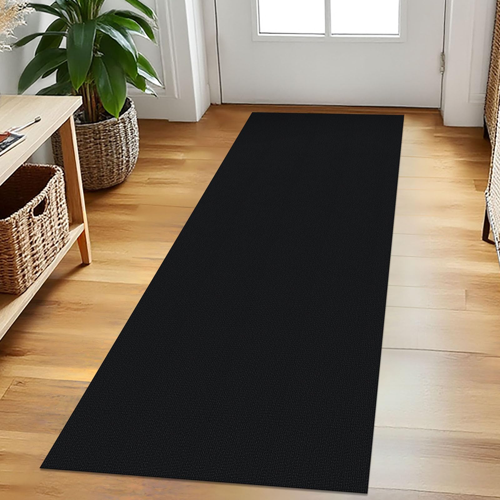 EARTHALL Washable Area Rug 4x6 Ft Non Slip Rugs for Entryway Braided Rubber Backed Bedroom Carpet Cotton Entry Rug Woven Floor Carpets for Bedroom Dining Room Living Room, Send/Beige