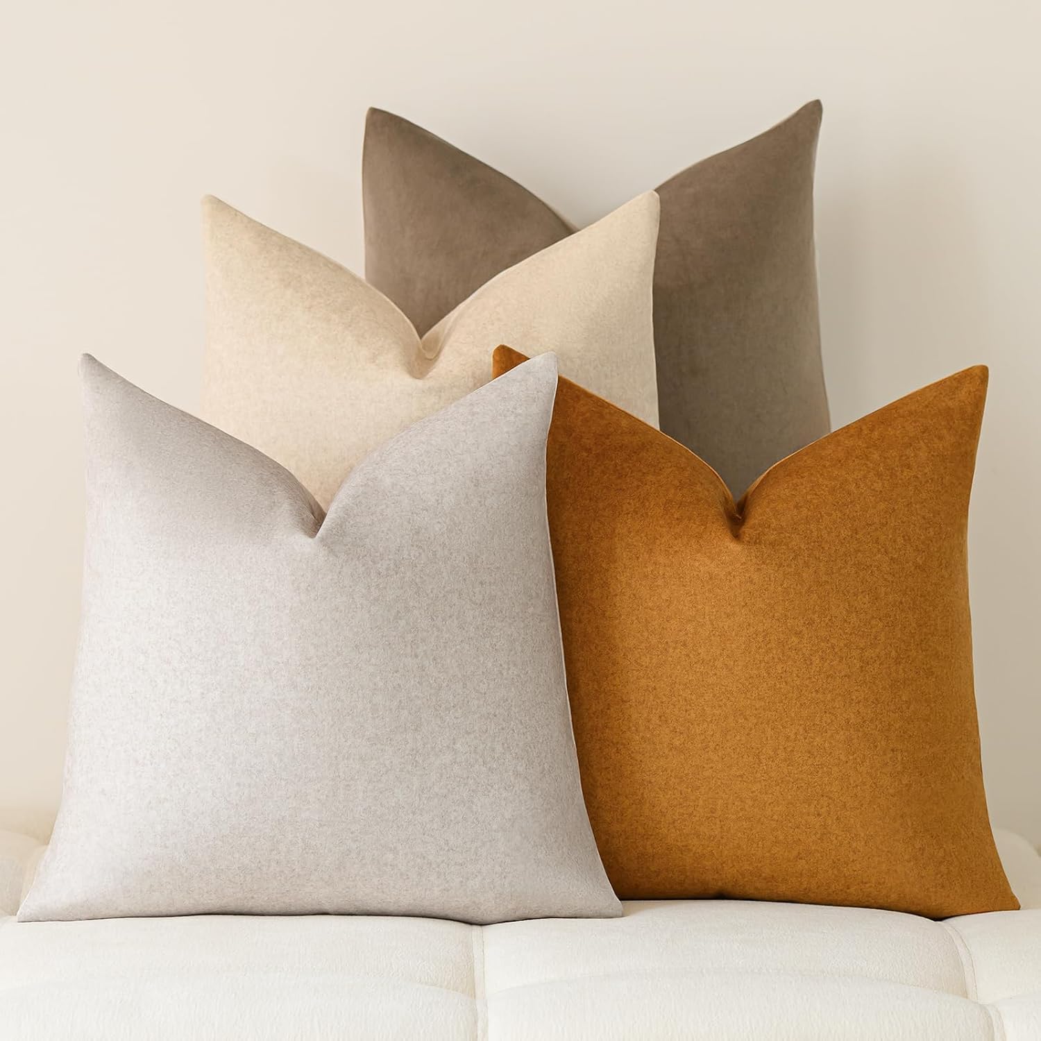 a moment Waterproof Throw Pillow Covers Set of 4,20x20 Inch Outdoor Stain Resistant Pet Friendly Pillowcases Cushion Covers for Patio Sofa and Living Room,Green