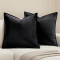 MIULEE Dark Coffee Velvet Throw Pillow Covers 22x22 Taupe Neutral Soft Decorative Solid Square Cushion Cases Pack of 2 Modern Luxury Home Decor for Couch, Sofa, Bedroom