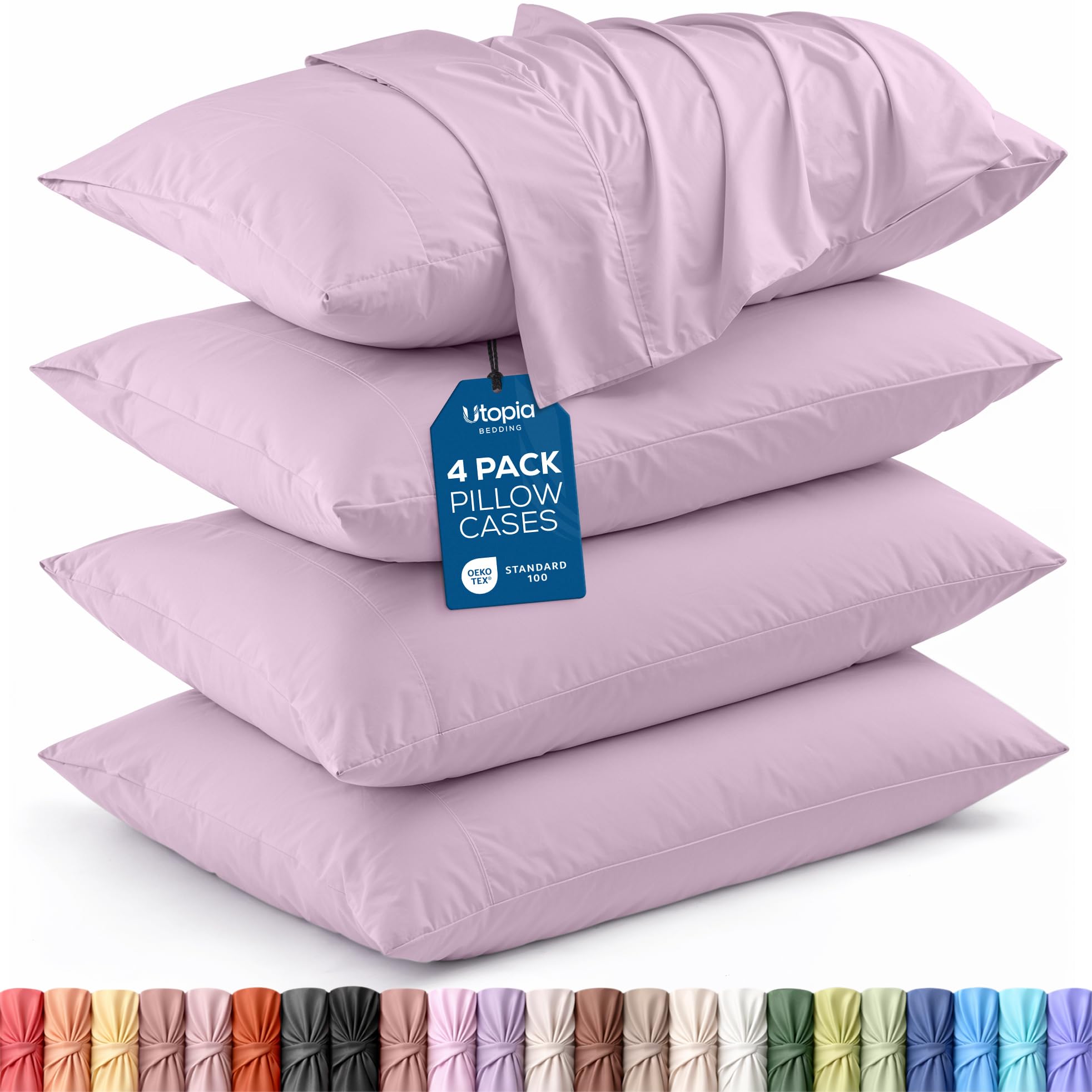 Utopia Bedding King Pillow Cases - 12 Pack - Envelope Closure - Soft Brushed Microfiber Fabric - Shrinkage and Fade Resistant Pillow Covers King Size 20 X 40 Inches (King, White)
