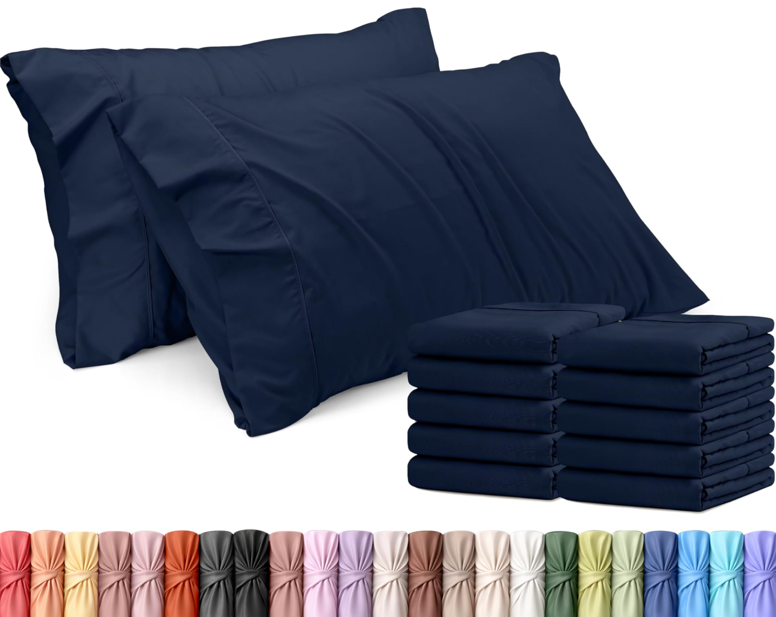 Utopia Bedding King Pillow Cases - 12 Pack - Envelope Closure - Soft Brushed Microfiber Fabric - Shrinkage and Fade Resistant Pillow Covers King Size 20 X 40 Inches (King, White)
