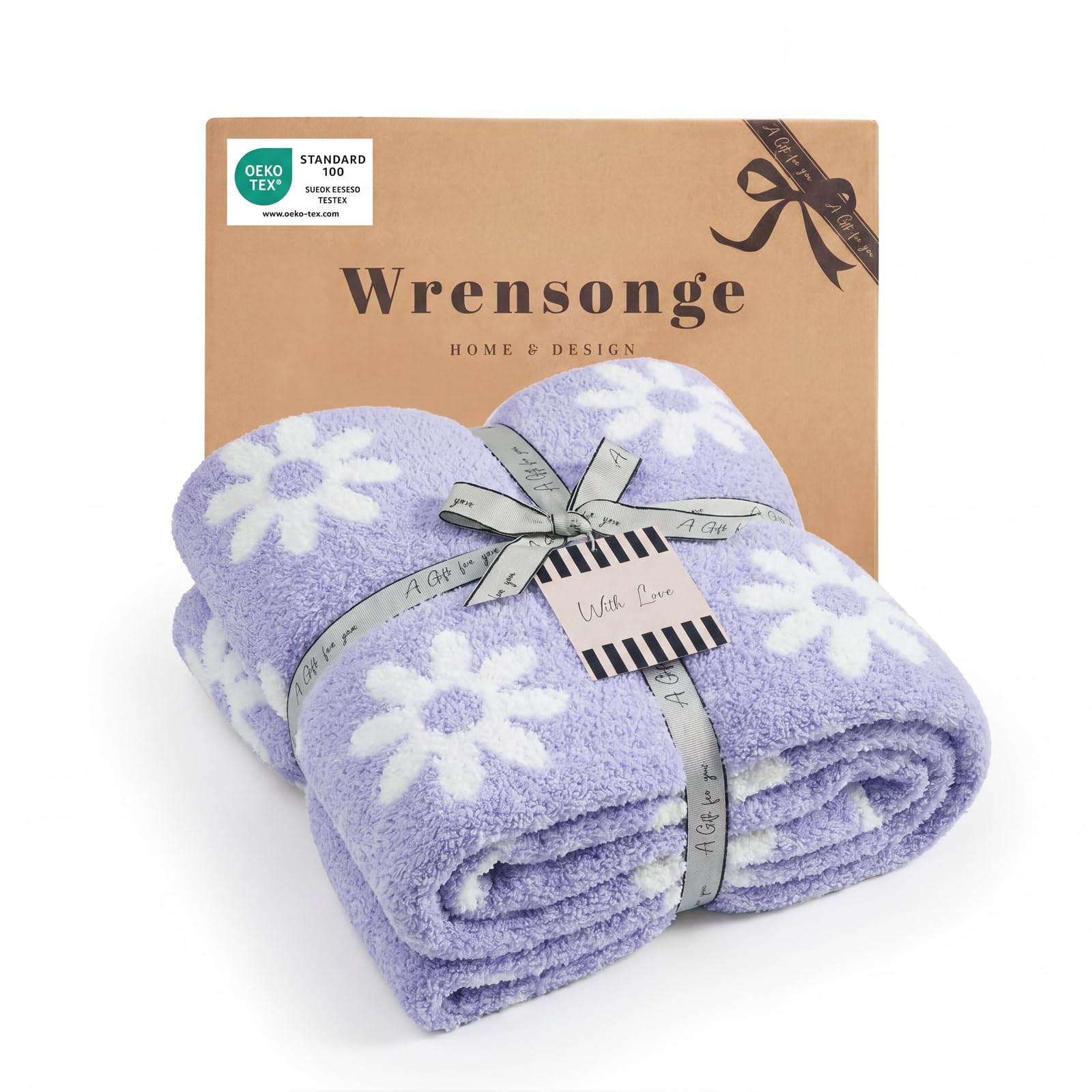 WRENSONGE Throw Blanket Cationic Dyeing Taupe Soft Cozy Fluffy Warm Hand Made Throw Blankets for Couch, Sofa, Chair, Bed, Camping, Picnic, Travel Lightweight Bed Blanket - 50"*60"