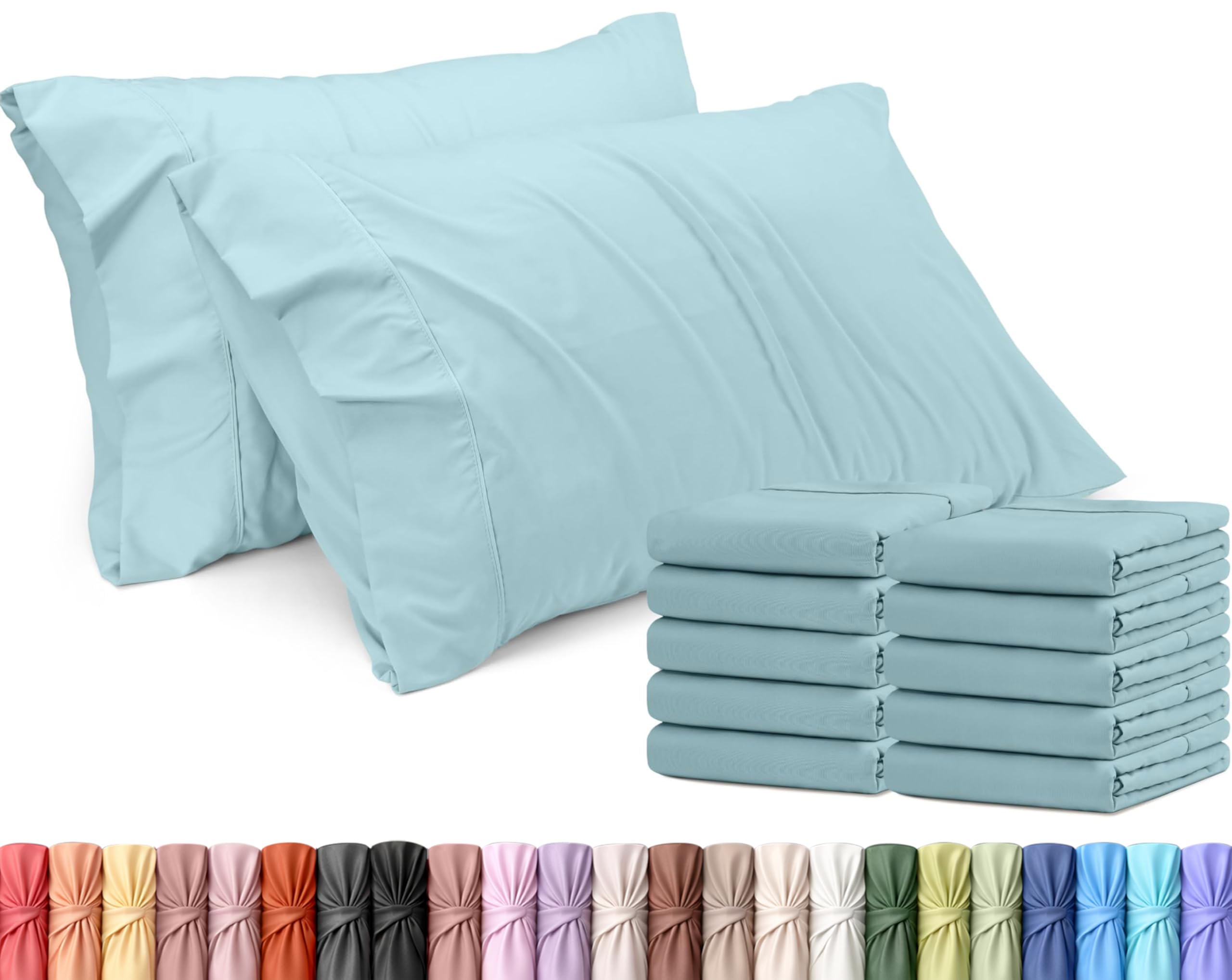 Utopia Bedding King Pillow Cases - 12 Pack - Envelope Closure - Soft Brushed Microfiber Fabric - Shrinkage and Fade Resistant Pillow Covers King Size 20 X 40 Inches (King, White)