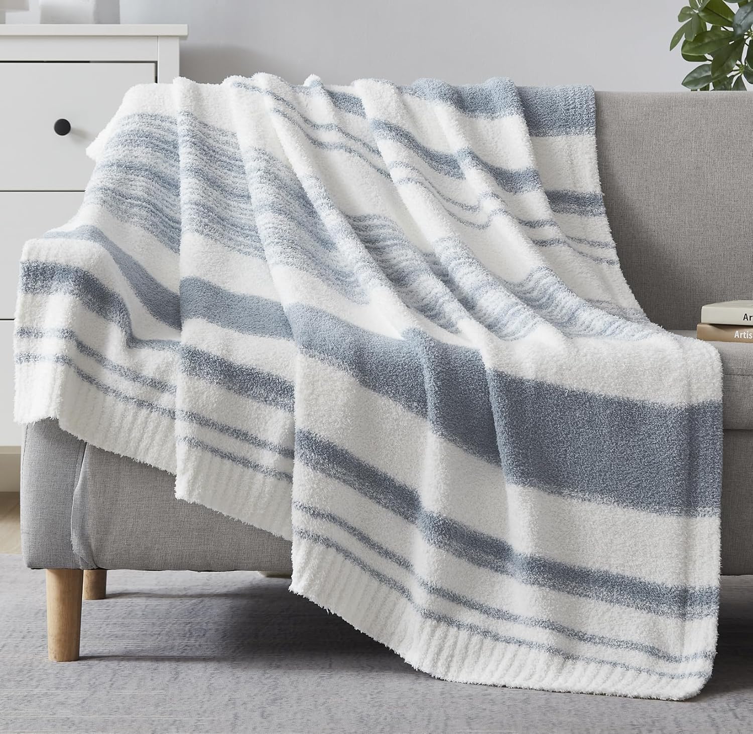 WRENSONGE Throw Blanket Cationic Dyeing Taupe Soft Cozy Fluffy Warm Hand Made Throw Blankets for Couch, Sofa, Chair, Bed, Camping, Picnic, Travel Lightweight Bed Blanket - 50"*60"