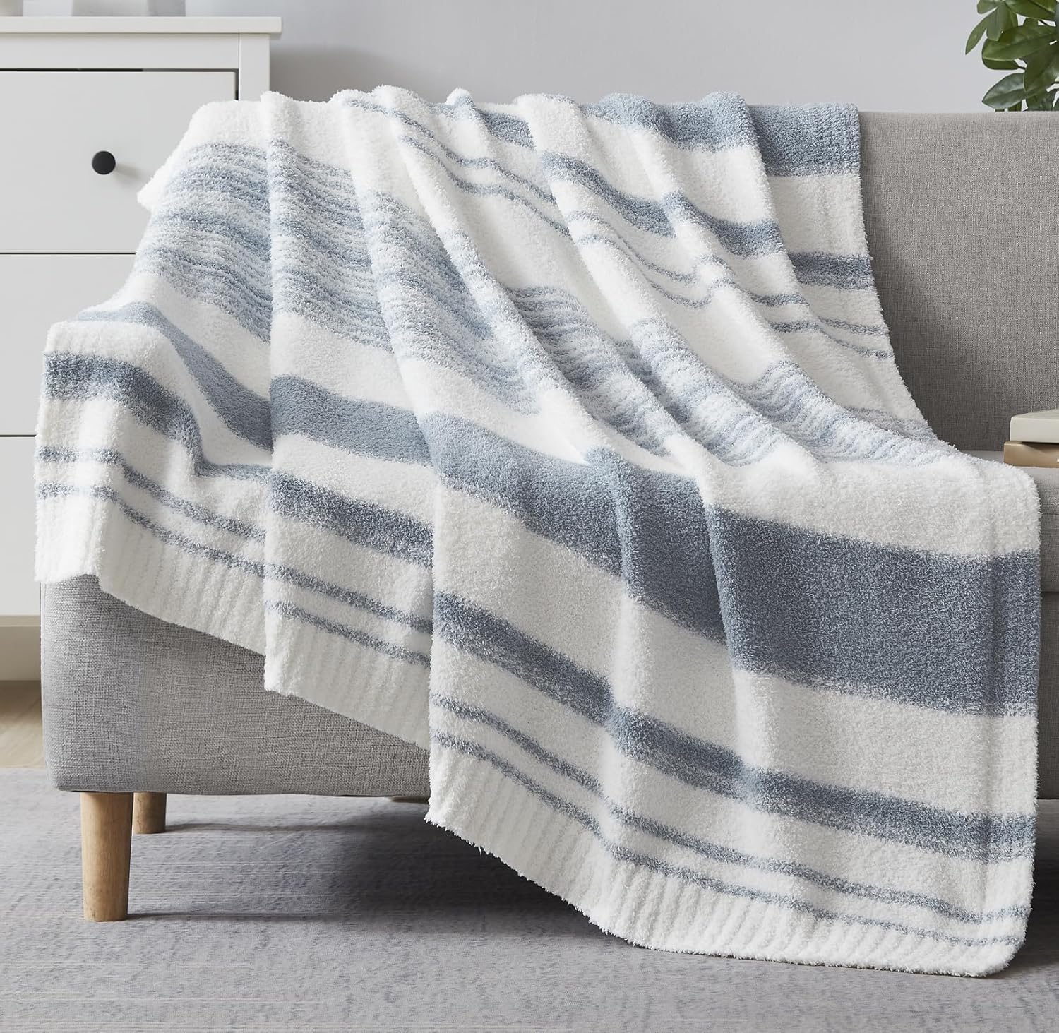WRENSONGE Throw Blanket Cationic Dyeing Taupe Soft Cozy Fluffy Warm Hand Made Throw Blankets for Couch, Sofa, Chair, Bed, Camping, Picnic, Travel Lightweight Bed Blanket - 50"*60"
