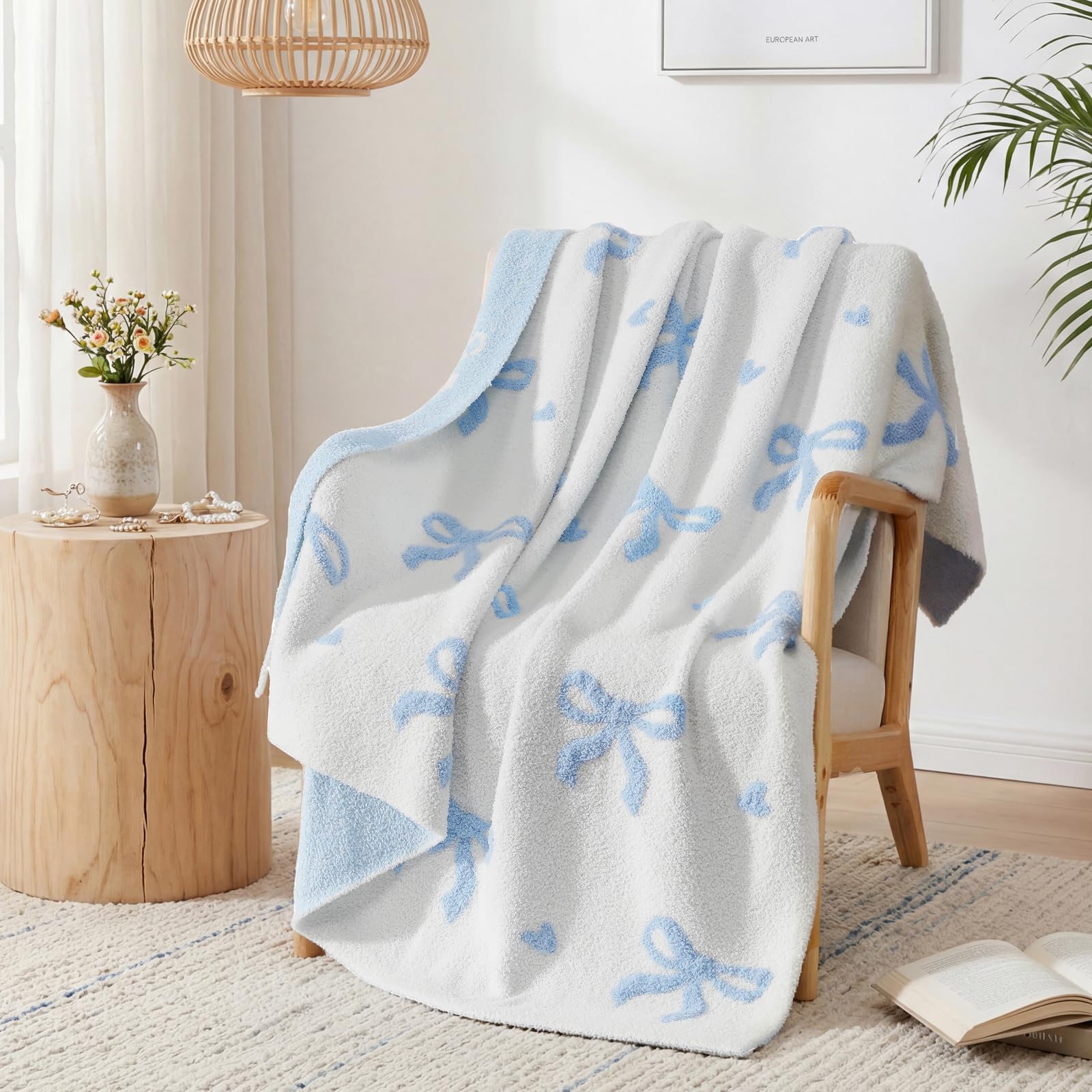 WRENSONGE Throw Blanket Cationic Dyeing Taupe Soft Cozy Fluffy Warm Hand Made Throw Blankets for Couch, Sofa, Chair, Bed, Camping, Picnic, Travel Lightweight Bed Blanket - 50"*60"