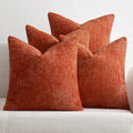 MIULEE Pack of 4 Couch Throw Pillow Covers 20x20 Inch Cream Soft Decorative Chenille Pillow Covers Farmhouse Accent Cushion Covers for Boho Spring Home Decor Sofa Bedroom Living Room