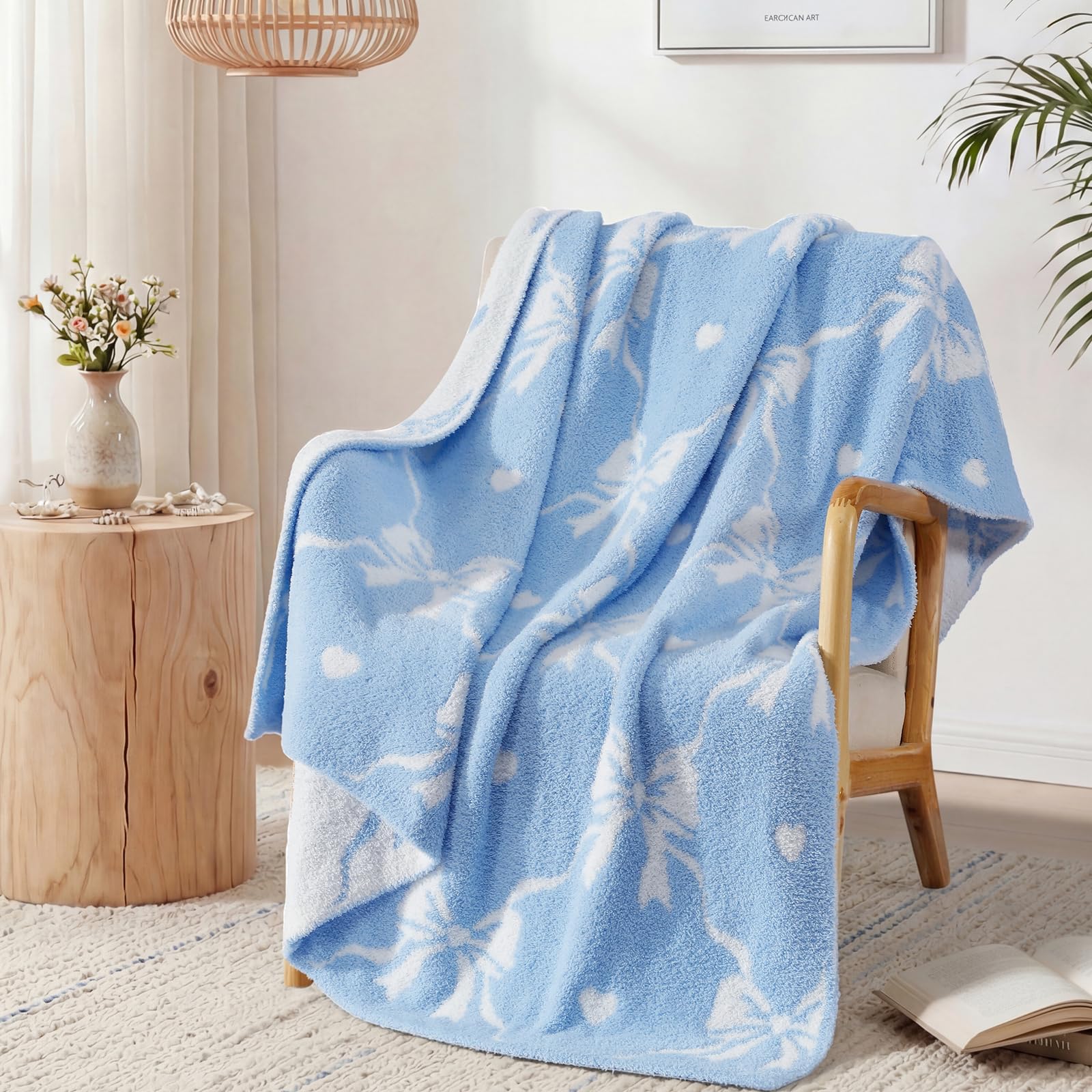 WRENSONGE Throw Blanket Cationic Dyeing Taupe Soft Cozy Fluffy Warm Hand Made Throw Blankets for Couch, Sofa, Chair, Bed, Camping, Picnic, Travel Lightweight Bed Blanket - 50"*60"