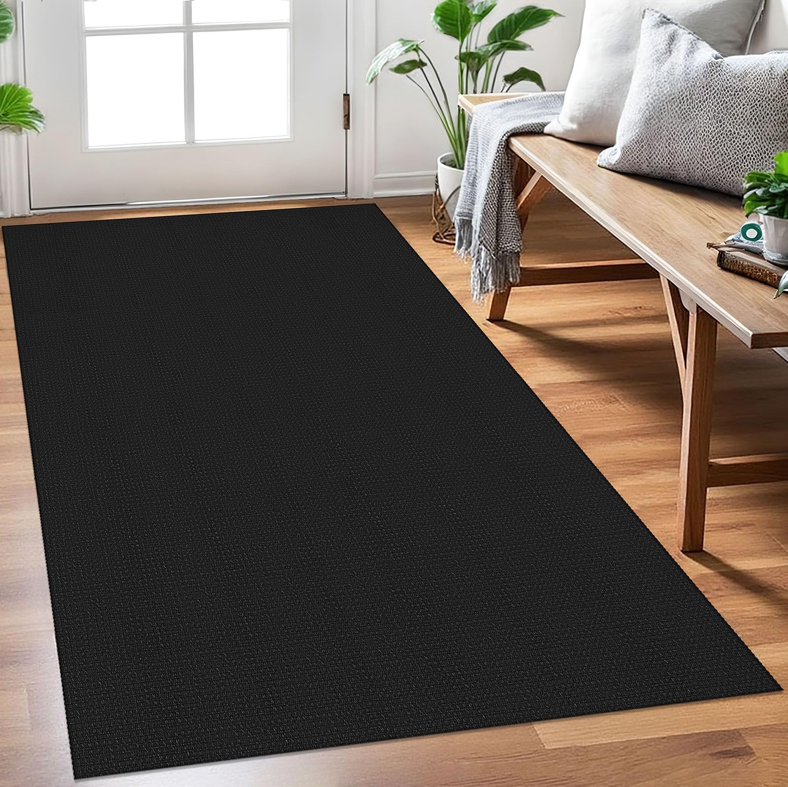EARTHALL Woven Area Rug 4x6 Ft Washable Rugs for Entryway Non Slip Braided Throw Rugs Bedroom Carpet Cotton Entry Rug Cotton Floor Carpets for Bedroom Dining Room Living Room, Orange/Tan/Brown