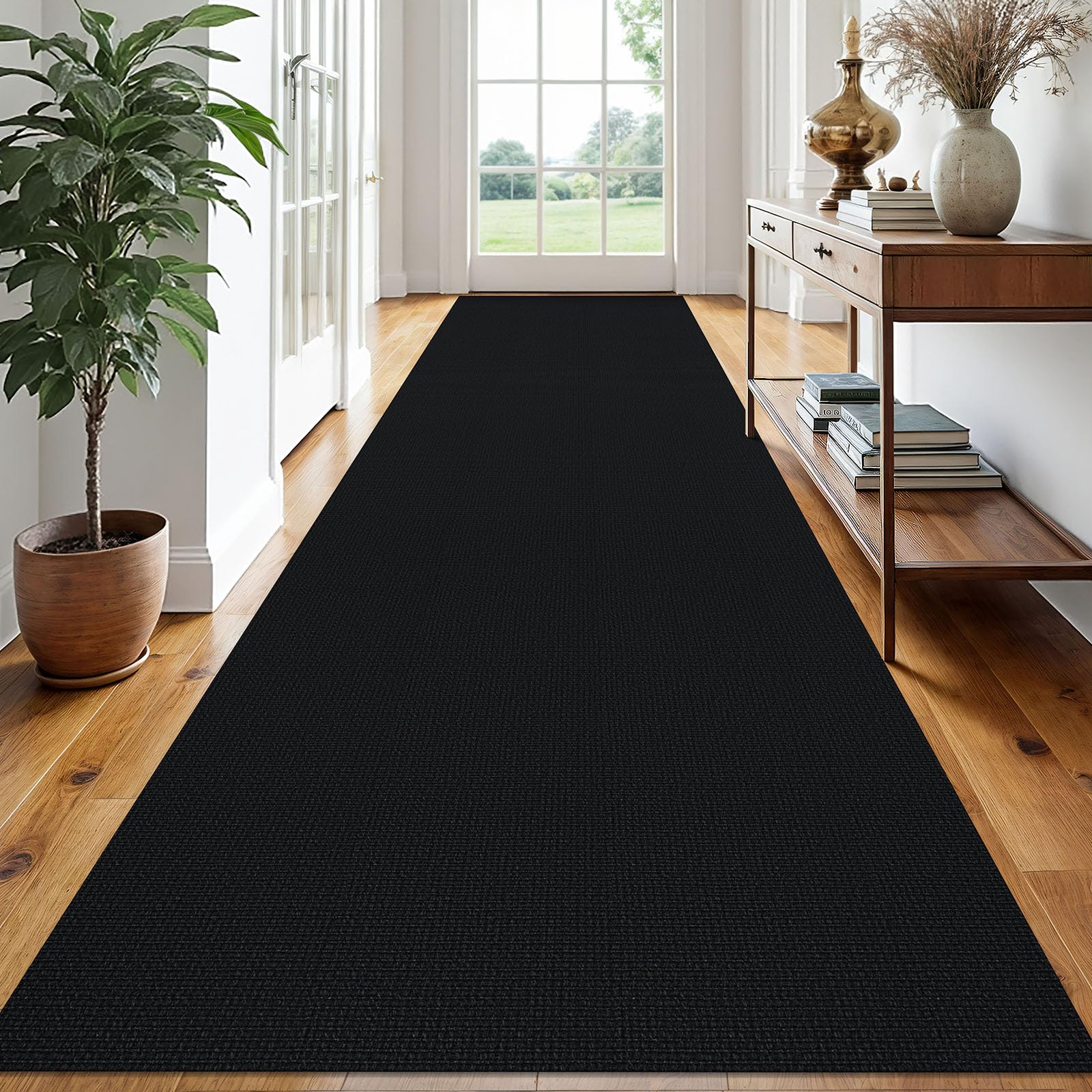 EARTHALL Washable Area Rug 4x6 Ft Non Slip Rugs for Entryway Braided Rubber Backed Bedroom Carpet Cotton Entry Rug Woven Floor Carpets for Bedroom Dining Room Living Room, Send/Beige