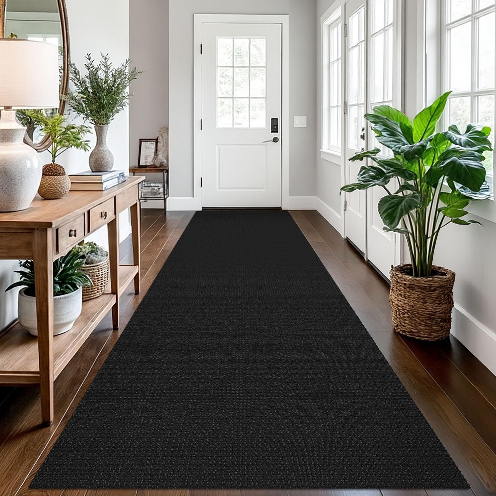EARTHALL Woven Area Rug 4x6 Ft Washable Rugs for Entryway Non Slip Braided Throw Rugs Bedroom Carpet Cotton Entry Rug Cotton Floor Carpets for Bedroom Dining Room Living Room, Orange/Tan/Brown