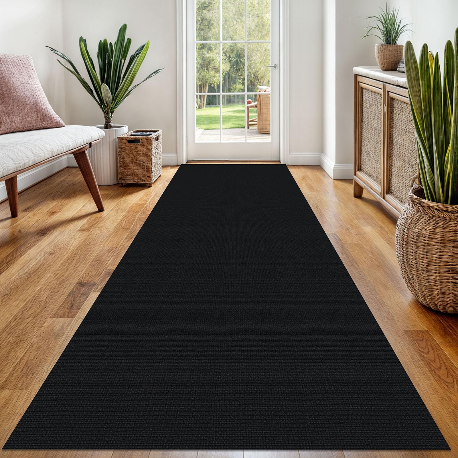 EARTHALL Washable Area Rug 4x6 Ft Non Slip Rugs for Entryway Braided Rubber Backed Bedroom Carpet Cotton Entry Rug Woven Floor Carpets for Bedroom Dining Room Living Room, Send/Beige