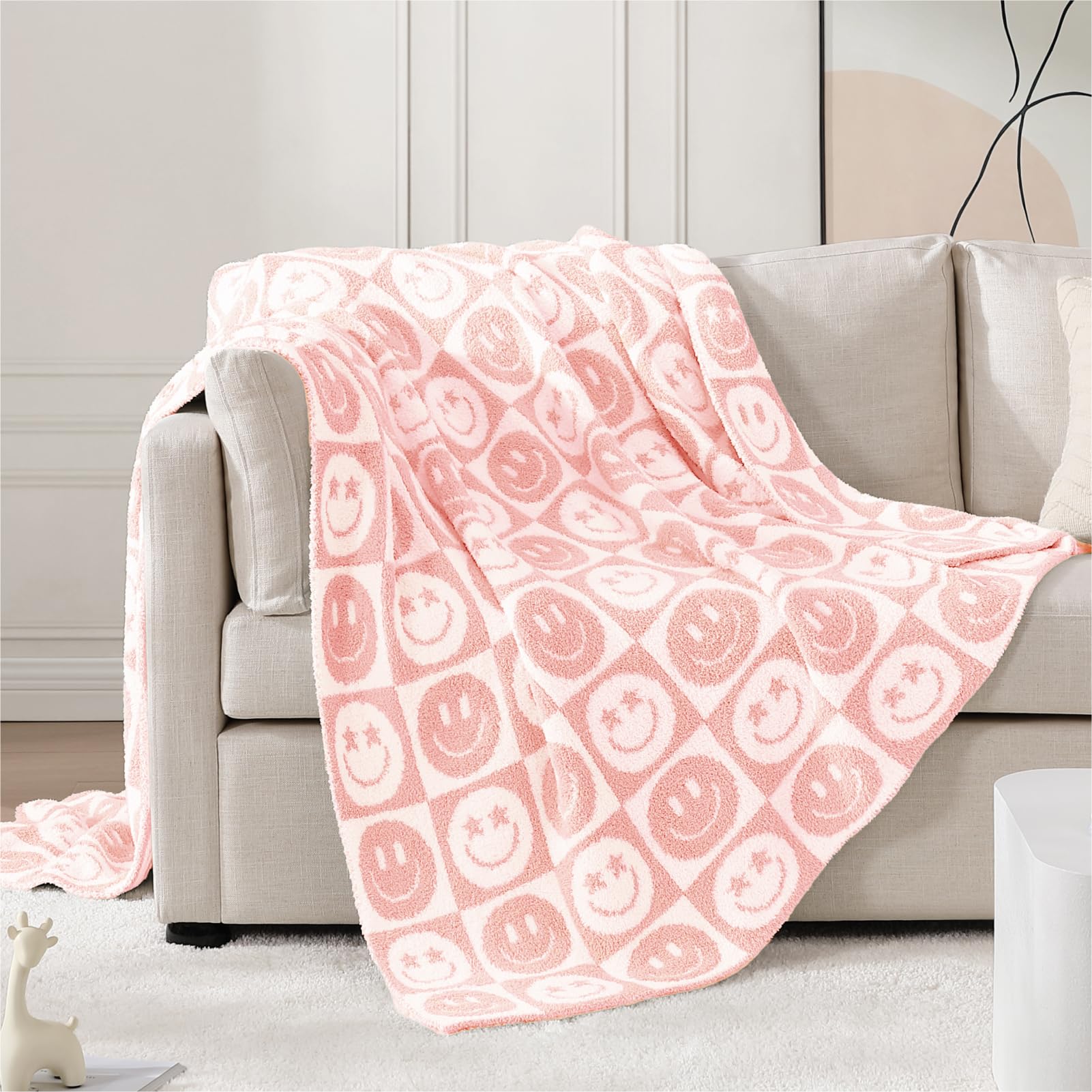 WRENSONGE Throw Blanket Cationic Dyeing Taupe Soft Cozy Fluffy Warm Hand Made Throw Blankets for Couch, Sofa, Chair, Bed, Camping, Picnic, Travel Lightweight Bed Blanket - 50"*60"