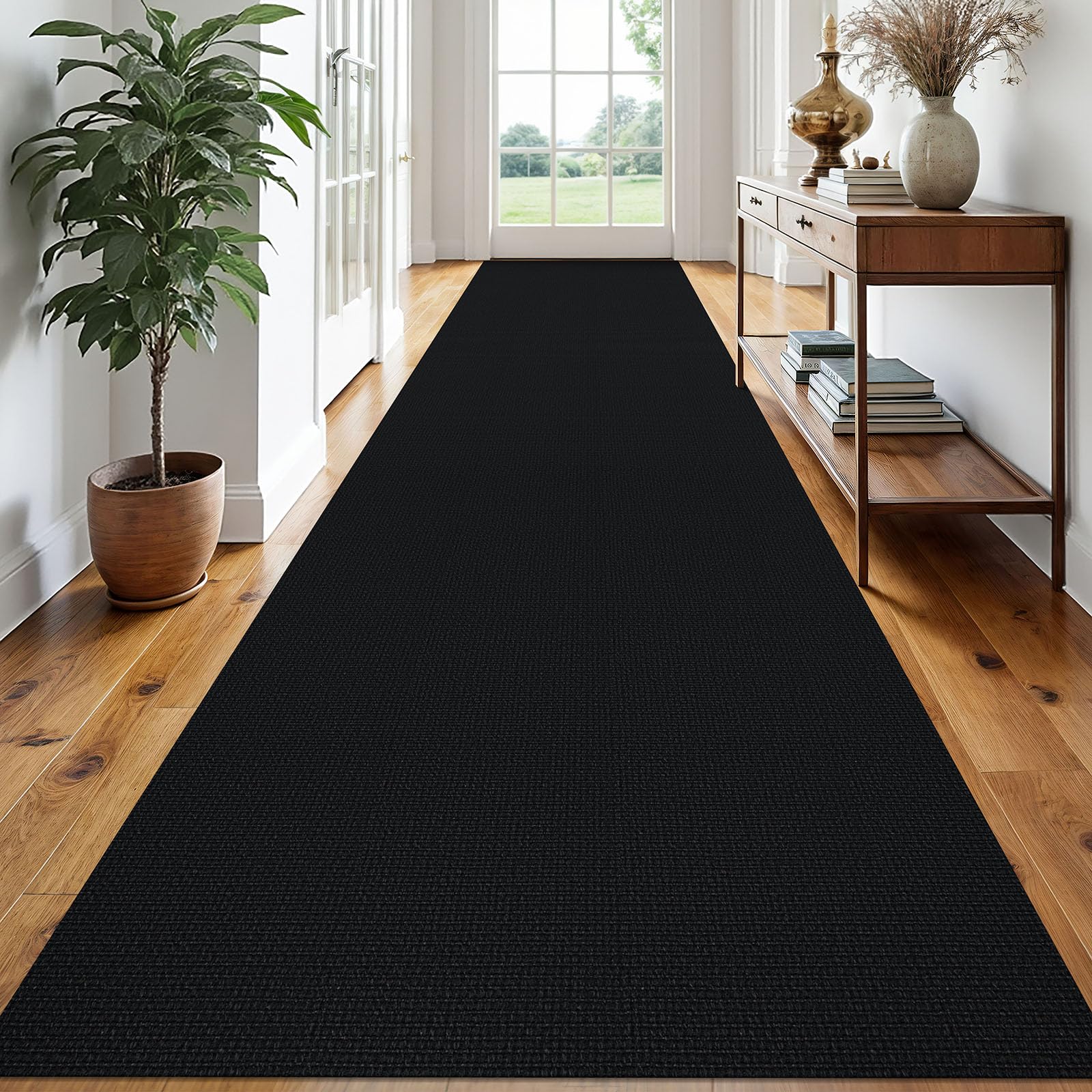 EARTHALL Washable Area Rug 4x6 Ft Non Slip Rugs for Entryway Braided Rubber Backed Bedroom Carpet Cotton Entry Rug Woven Floor Carpets for Bedroom Dining Room Living Room, Send/Beige