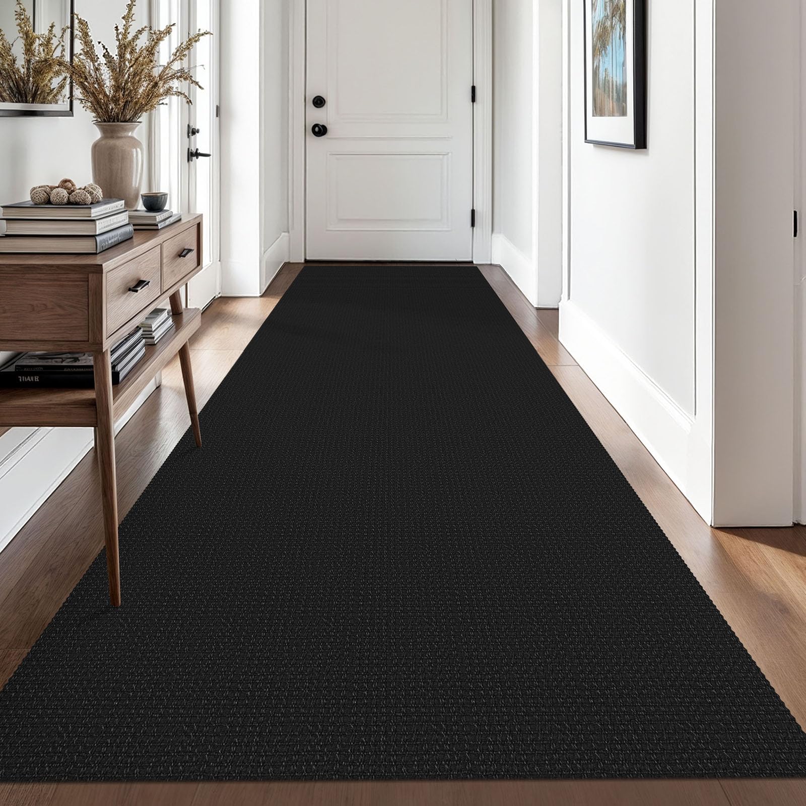 EARTHALL Woven Area Rug 4x6 Ft Washable Rugs for Entryway Non Slip Braided Throw Rugs Bedroom Carpet Cotton Entry Rug Cotton Floor Carpets for Bedroom Dining Room Living Room, Orange/Tan/Brown