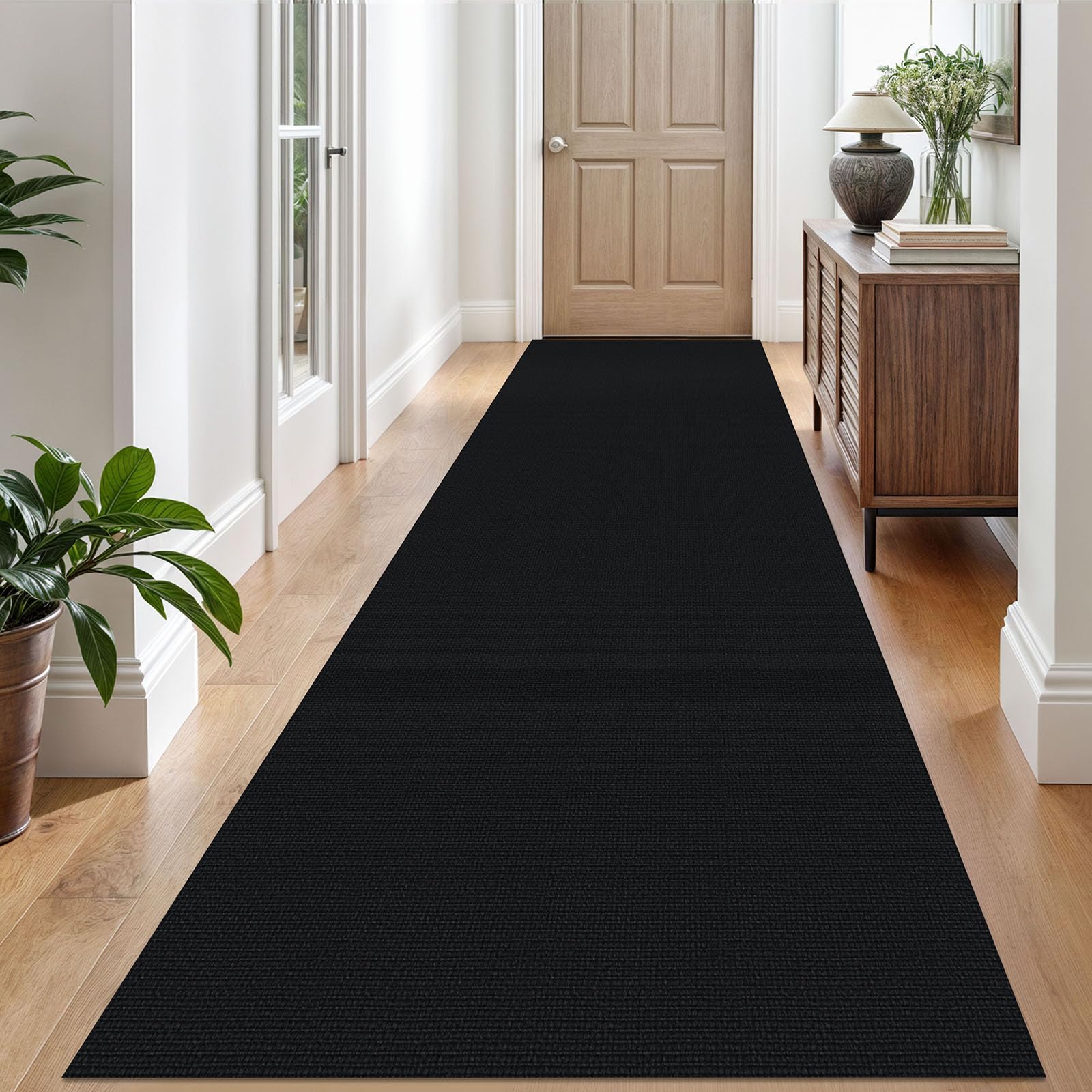 EARTHALL Washable Area Rug 4x6 Ft Non Slip Rugs for Entryway Braided Rubber Backed Bedroom Carpet Cotton Entry Rug Woven Floor Carpets for Bedroom Dining Room Living Room, Send/Beige