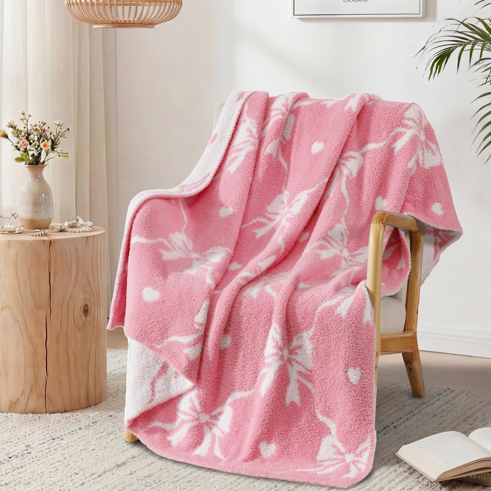 WRENSONGE Throw Blanket Cationic Dyeing Taupe Soft Cozy Fluffy Warm Hand Made Throw Blankets for Couch, Sofa, Chair, Bed, Camping, Picnic, Travel Lightweight Bed Blanket - 50"*60"