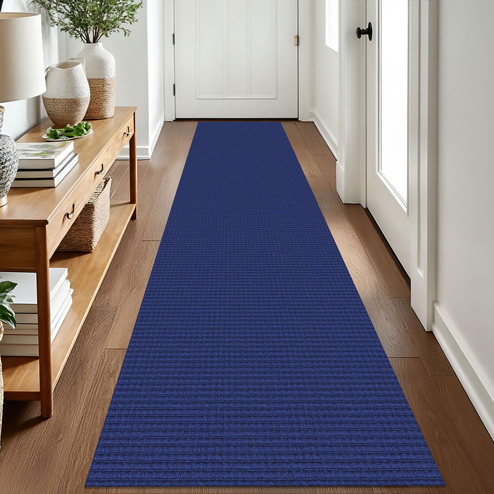 EARTHALL Woven Area Rug 4x6 Ft Washable Rugs for Entryway Non Slip Braided Throw Rugs Bedroom Carpet Cotton Entry Rug Cotton Floor Carpets for Bedroom Dining Room Living Room, Orange/Tan/Brown