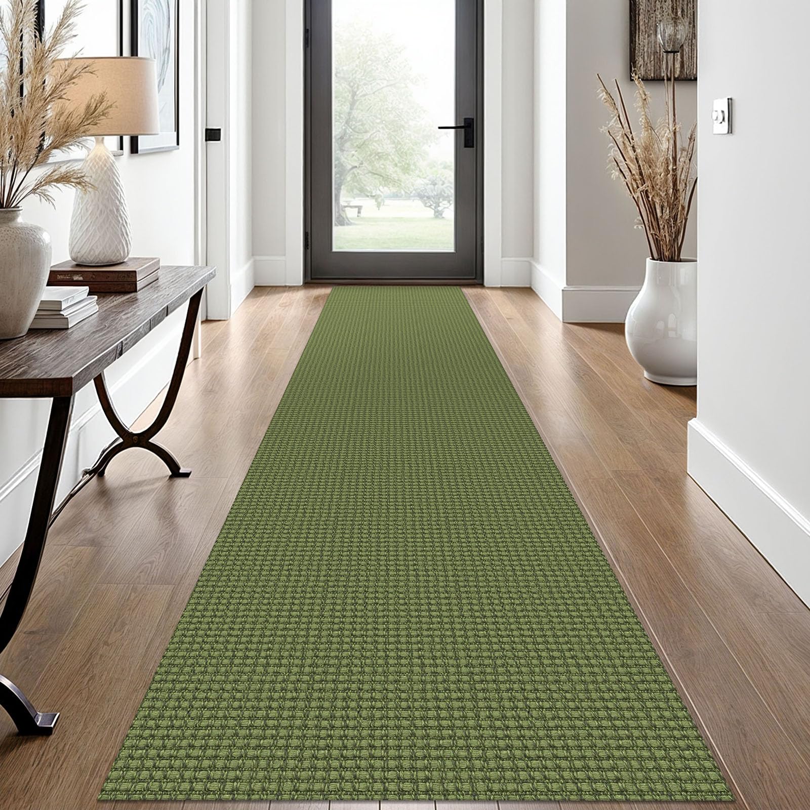 EARTHALL Woven Area Rug 4x6 Ft Washable Rugs for Entryway Non Slip Braided Throw Rugs Bedroom Carpet Cotton Entry Rug Cotton Floor Carpets for Bedroom Dining Room Living Room, Orange/Tan/Brown