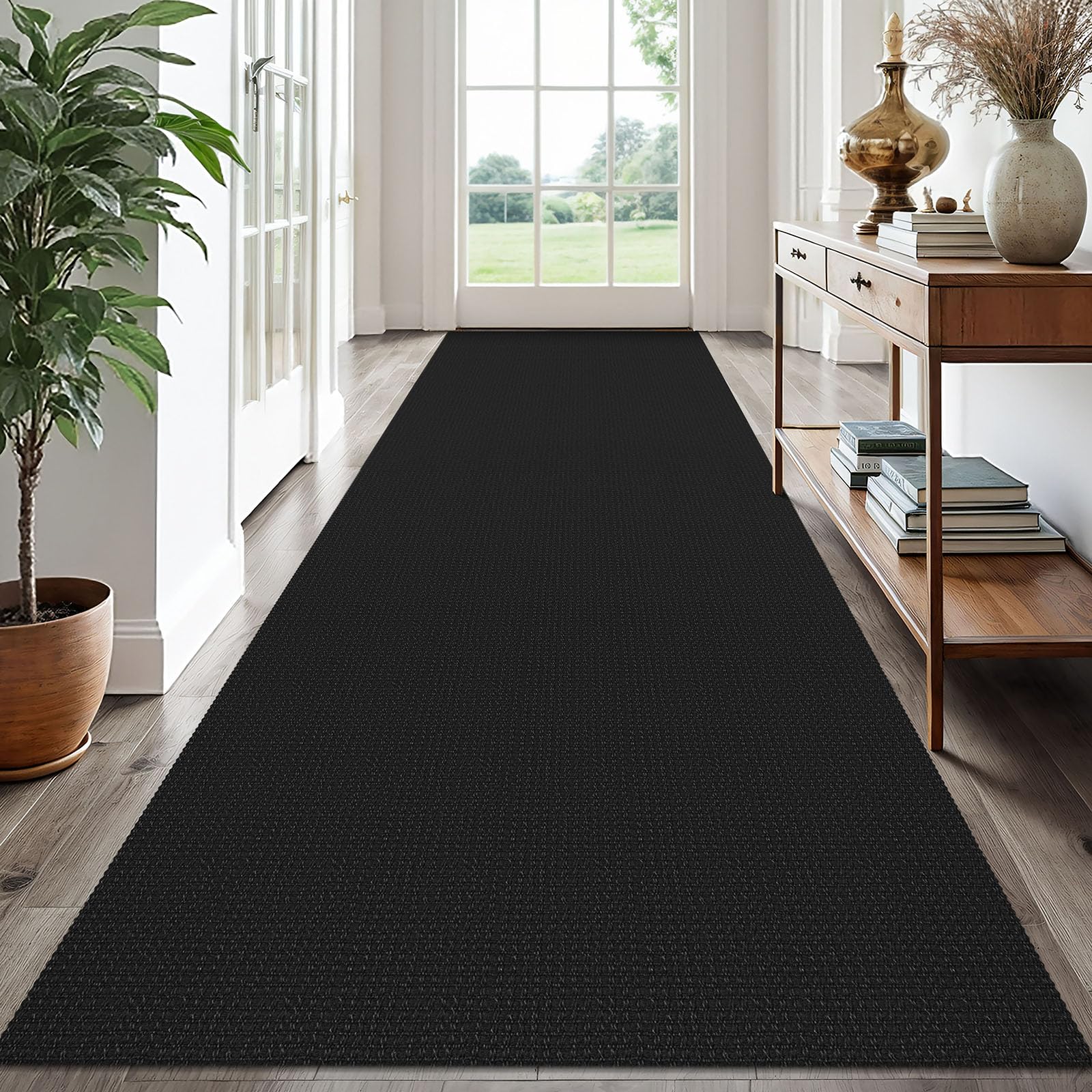 EARTHALL Woven Area Rug 4x6 Ft Washable Rugs for Entryway Non Slip Braided Throw Rugs Bedroom Carpet Cotton Entry Rug Cotton Floor Carpets for Bedroom Dining Room Living Room, Orange/Tan/Brown