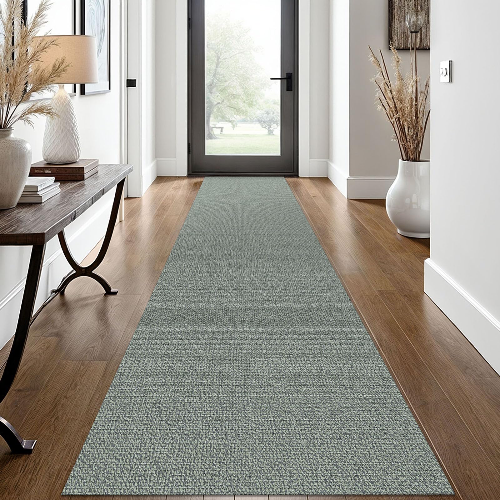 EARTHALL Washable Area Rug 4x6 Ft Non Slip Rugs for Entryway Braided Rubber Backed Bedroom Carpet Cotton Entry Rug Woven Floor Carpets for Bedroom Dining Room Living Room, Send/Beige