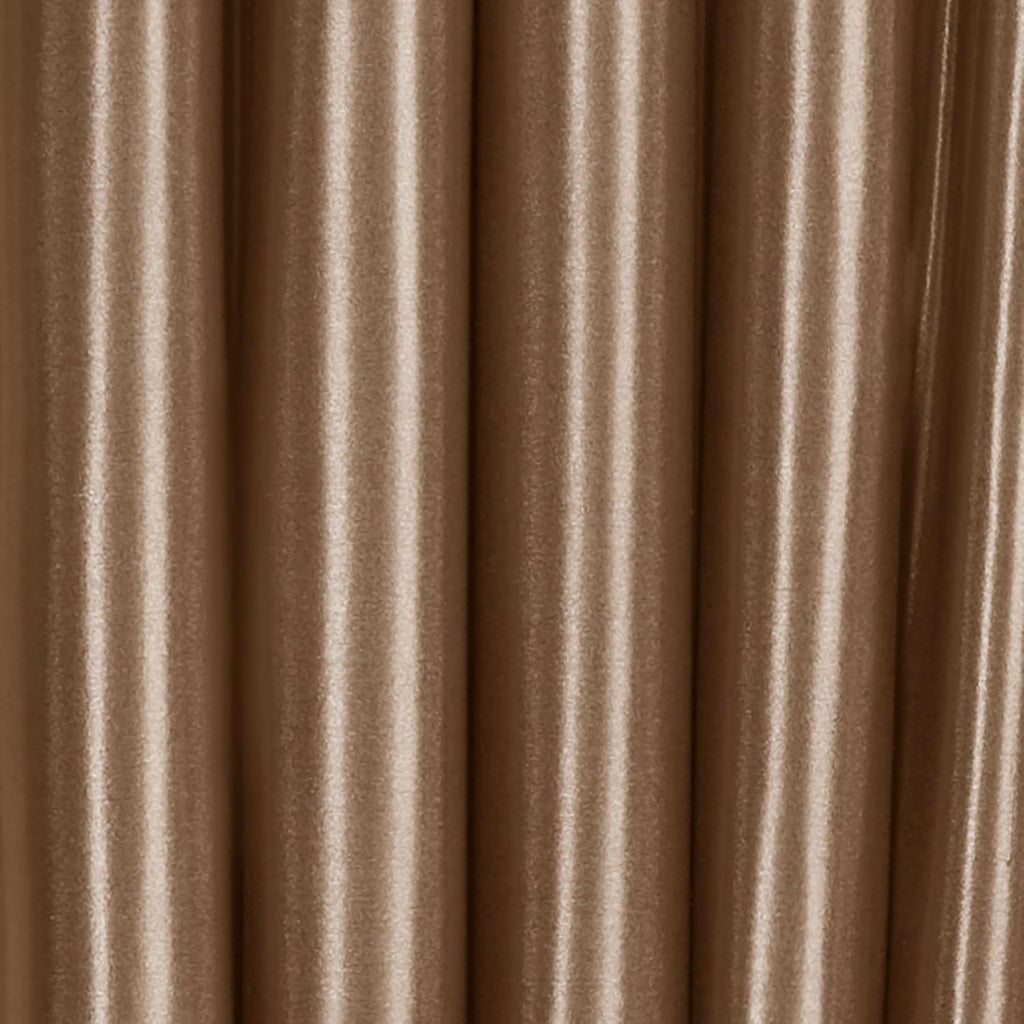 Touch of Class Portia Luxury Window Treatment | Rich Smoky Topaz | Premier Smooth Polyester Satin Elegant 2 Piece Lined Window Drapery Set with Empire Valance and 84 Inch Long Curtain Pair