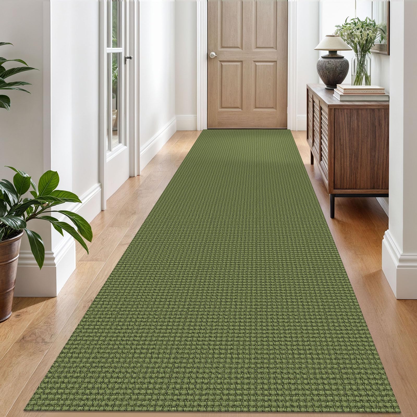 EARTHALL Woven Area Rug 4x6 Ft Washable Rugs for Entryway Non Slip Braided Throw Rugs Bedroom Carpet Cotton Entry Rug Cotton Floor Carpets for Bedroom Dining Room Living Room, Orange/Tan/Brown