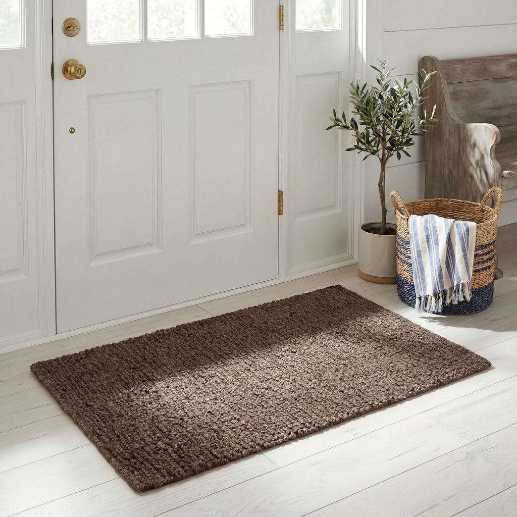 SAFAVIEH Natural Fiber Collection Area Rug - 5' x 7'6", Natural Brown, Handmade Jute, Farmhouse Style, Chunky Textured Thick Pile (NF447A)
