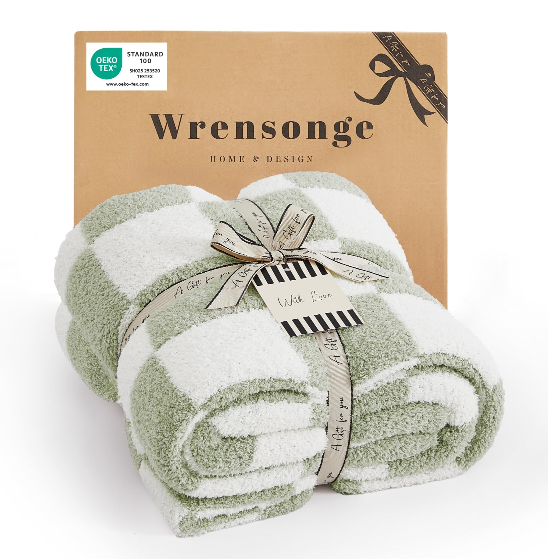 WRENSONGE Throw Blanket Cationic Dyeing Taupe Soft Cozy Fluffy Warm Hand Made Throw Blankets for Couch, Sofa, Chair, Bed, Camping, Picnic, Travel Lightweight Bed Blanket - 50"*60"