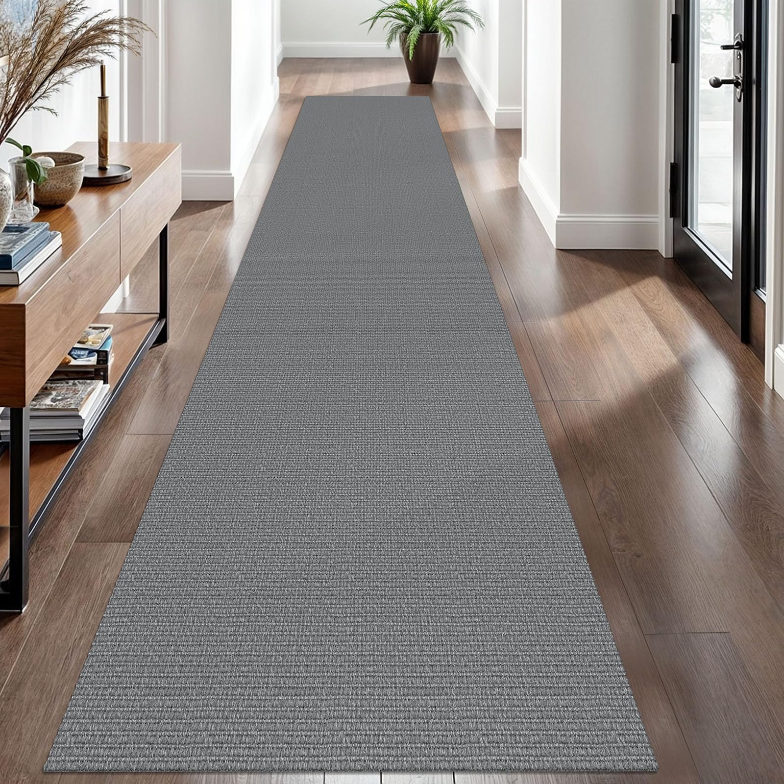 EARTHALL Washable Area Rug 4x6 Ft Non Slip Rugs for Entryway Braided Rubber Backed Bedroom Carpet Cotton Entry Rug Woven Floor Carpets for Bedroom Dining Room Living Room, Send/Beige