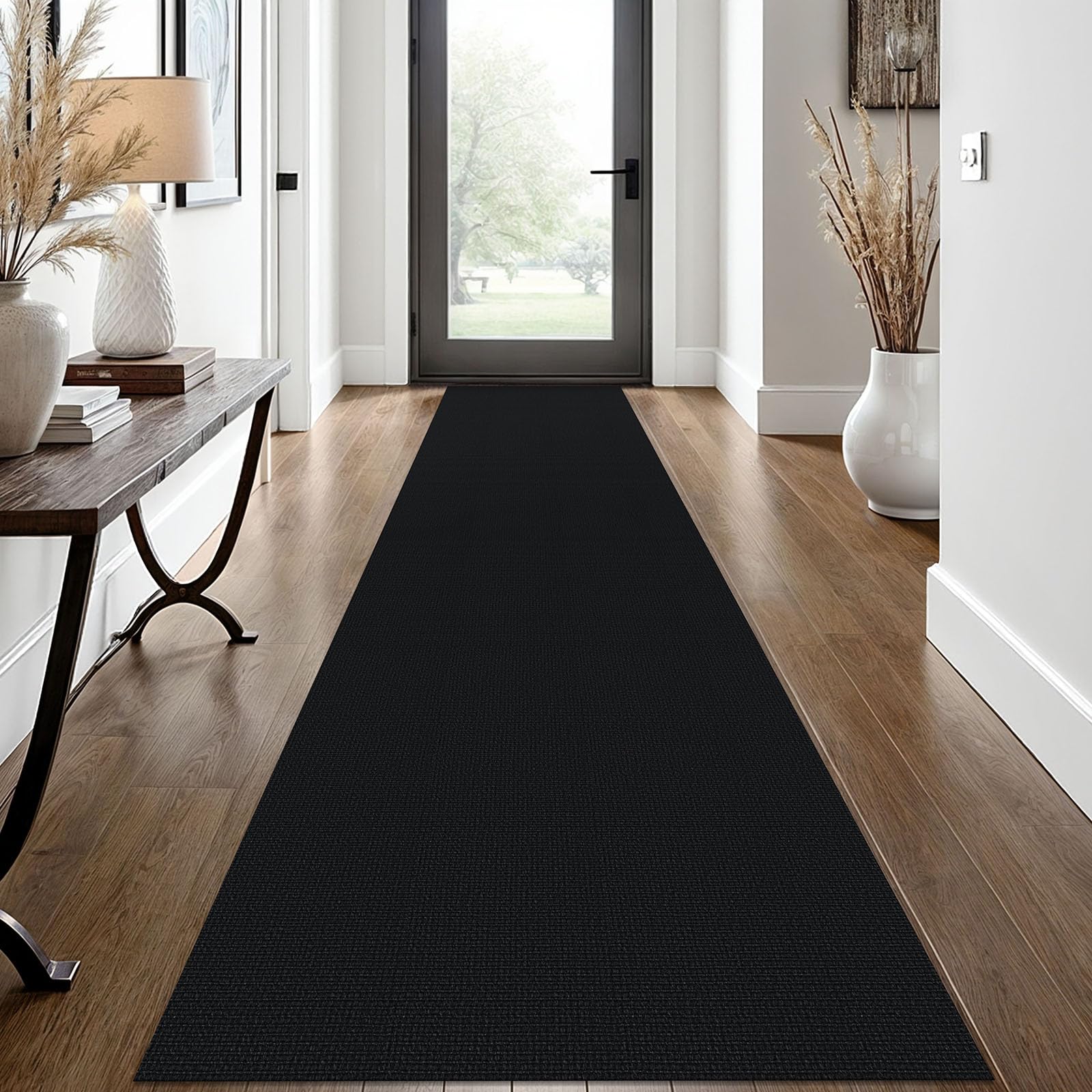 EARTHALL Washable Area Rug 4x6 Ft Non Slip Rugs for Entryway Braided Rubber Backed Bedroom Carpet Cotton Entry Rug Woven Floor Carpets for Bedroom Dining Room Living Room, Send/Beige