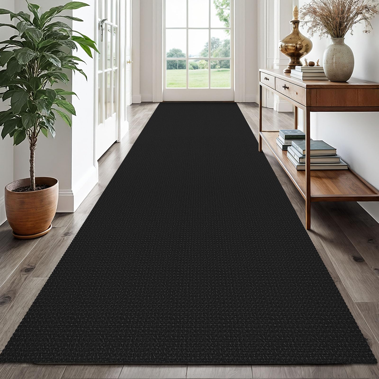EARTHALL Woven Area Rug 4x6 Ft Washable Rugs for Entryway Non Slip Braided Throw Rugs Bedroom Carpet Cotton Entry Rug Cotton Floor Carpets for Bedroom Dining Room Living Room, Orange/Tan/Brown