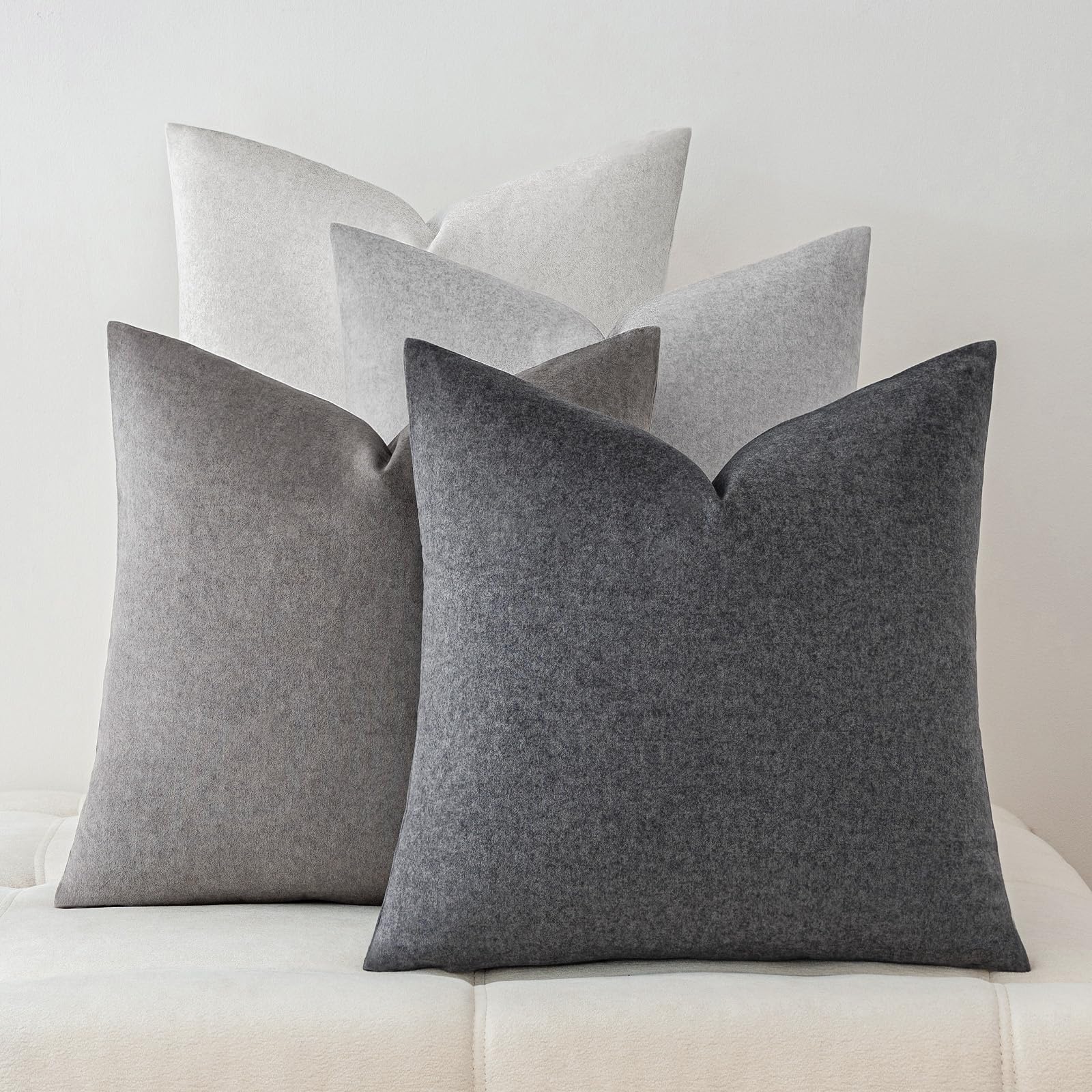 a moment Waterproof Throw Pillow Covers Set of 4,20x20 Inch Outdoor Stain Resistant Pet Friendly Pillowcases Cushion Covers for Patio Sofa and Living Room,Green