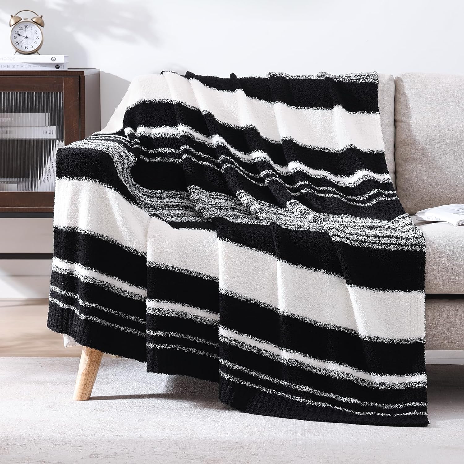 WRENSONGE Throw Blanket Cationic Dyeing Taupe Soft Cozy Fluffy Warm Hand Made Throw Blankets for Couch, Sofa, Chair, Bed, Camping, Picnic, Travel Lightweight Bed Blanket - 50"*60"