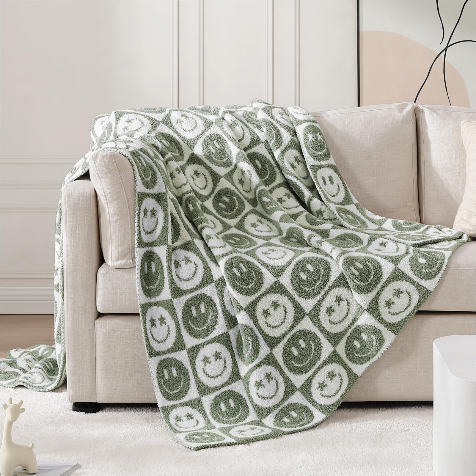 WRENSONGE Throw Blanket Cationic Dyeing Taupe Soft Cozy Fluffy Warm Hand Made Throw Blankets for Couch, Sofa, Chair, Bed, Camping, Picnic, Travel Lightweight Bed Blanket - 50"*60"