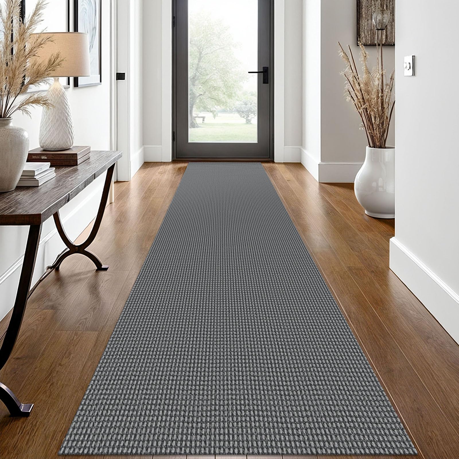 EARTHALL Woven Area Rug 4x6 Ft Washable Rugs for Entryway Non Slip Braided Throw Rugs Bedroom Carpet Cotton Entry Rug Cotton Floor Carpets for Bedroom Dining Room Living Room, Orange/Tan/Brown