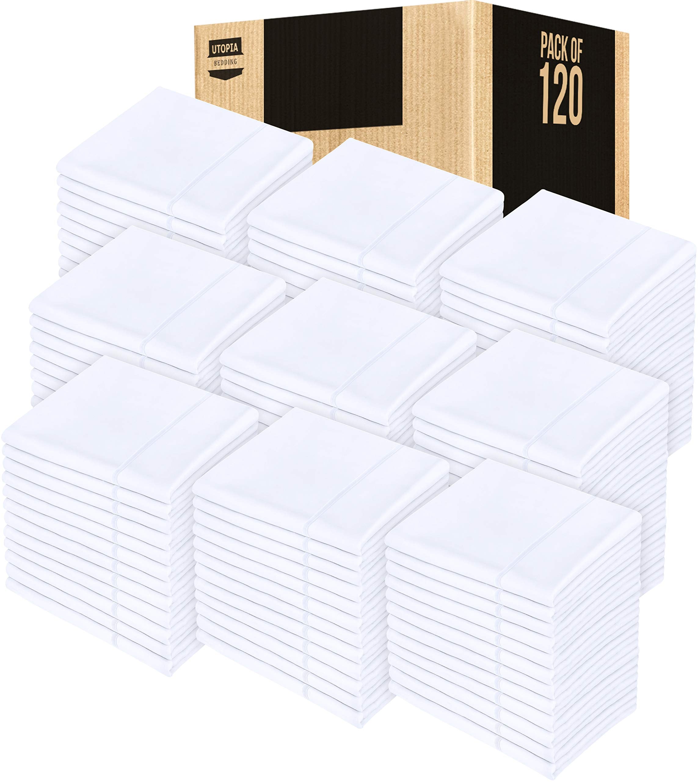 Utopia Bedding King Pillow Cases - 12 Pack - Envelope Closure - Soft Brushed Microfiber Fabric - Shrinkage and Fade Resistant Pillow Covers King Size 20 X 40 Inches (King, White)