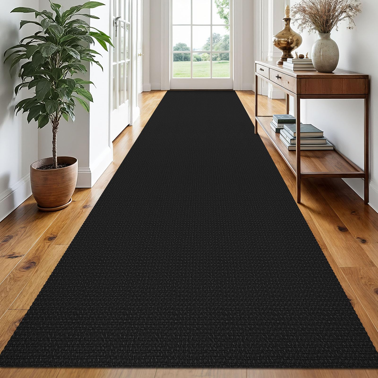 EARTHALL Woven Area Rug 4x6 Ft Washable Rugs for Entryway Non Slip Braided Throw Rugs Bedroom Carpet Cotton Entry Rug Cotton Floor Carpets for Bedroom Dining Room Living Room, Orange/Tan/Brown