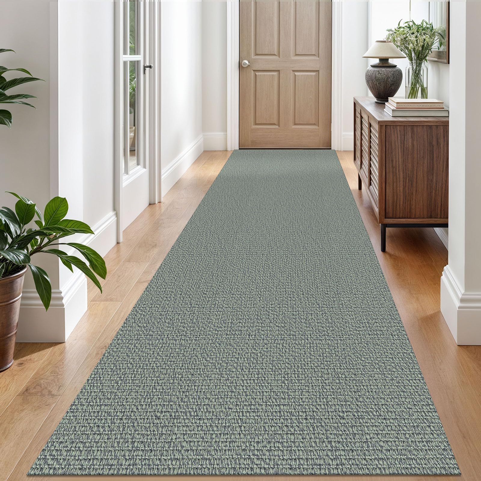 EARTHALL Washable Area Rug 4x6 Ft Non Slip Rugs for Entryway Braided Rubber Backed Bedroom Carpet Cotton Entry Rug Woven Floor Carpets for Bedroom Dining Room Living Room, Send/Beige